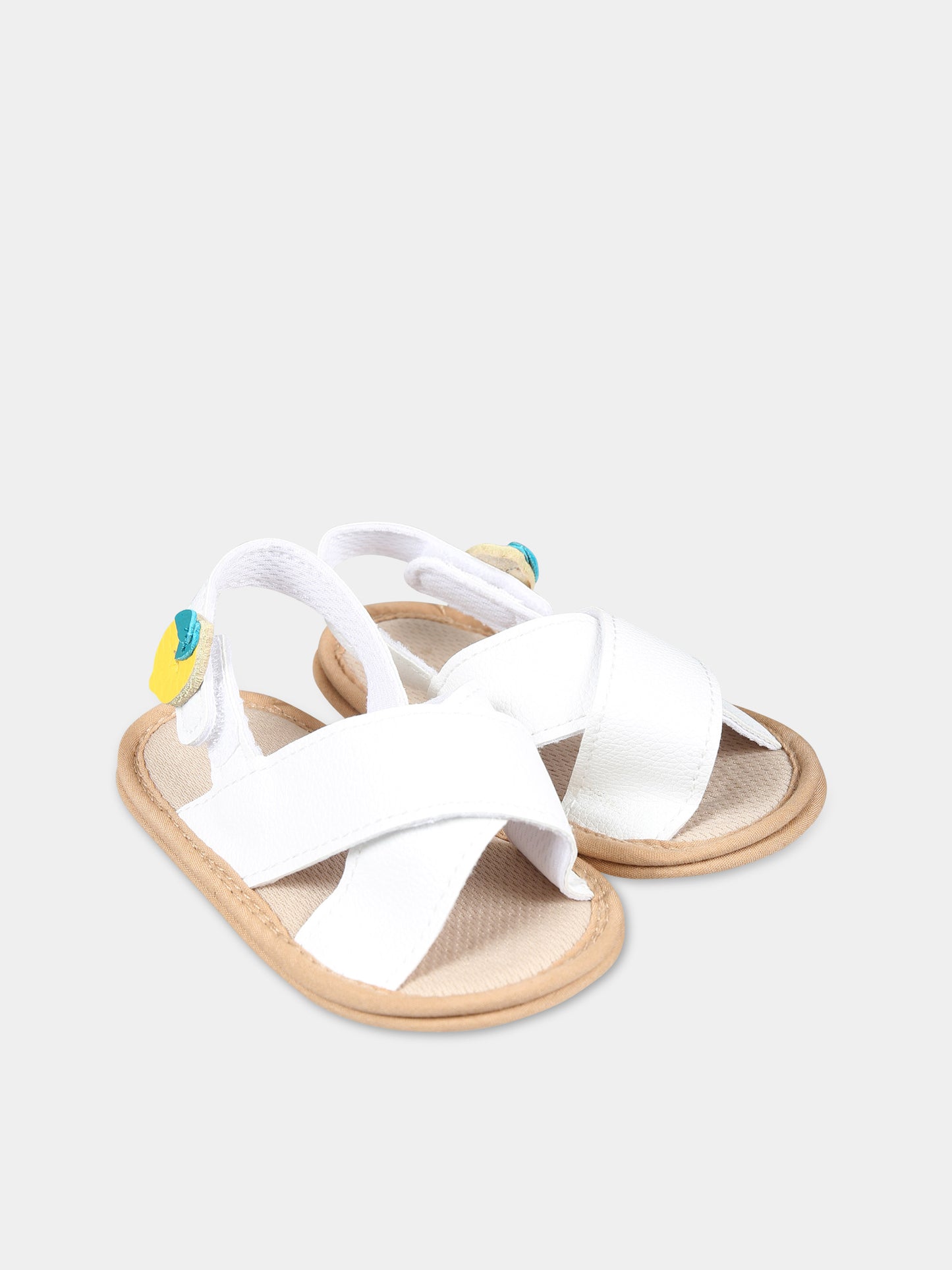 Sandali bianchi per neonati con limoni,Illy Trilly,SANDALS LEMON