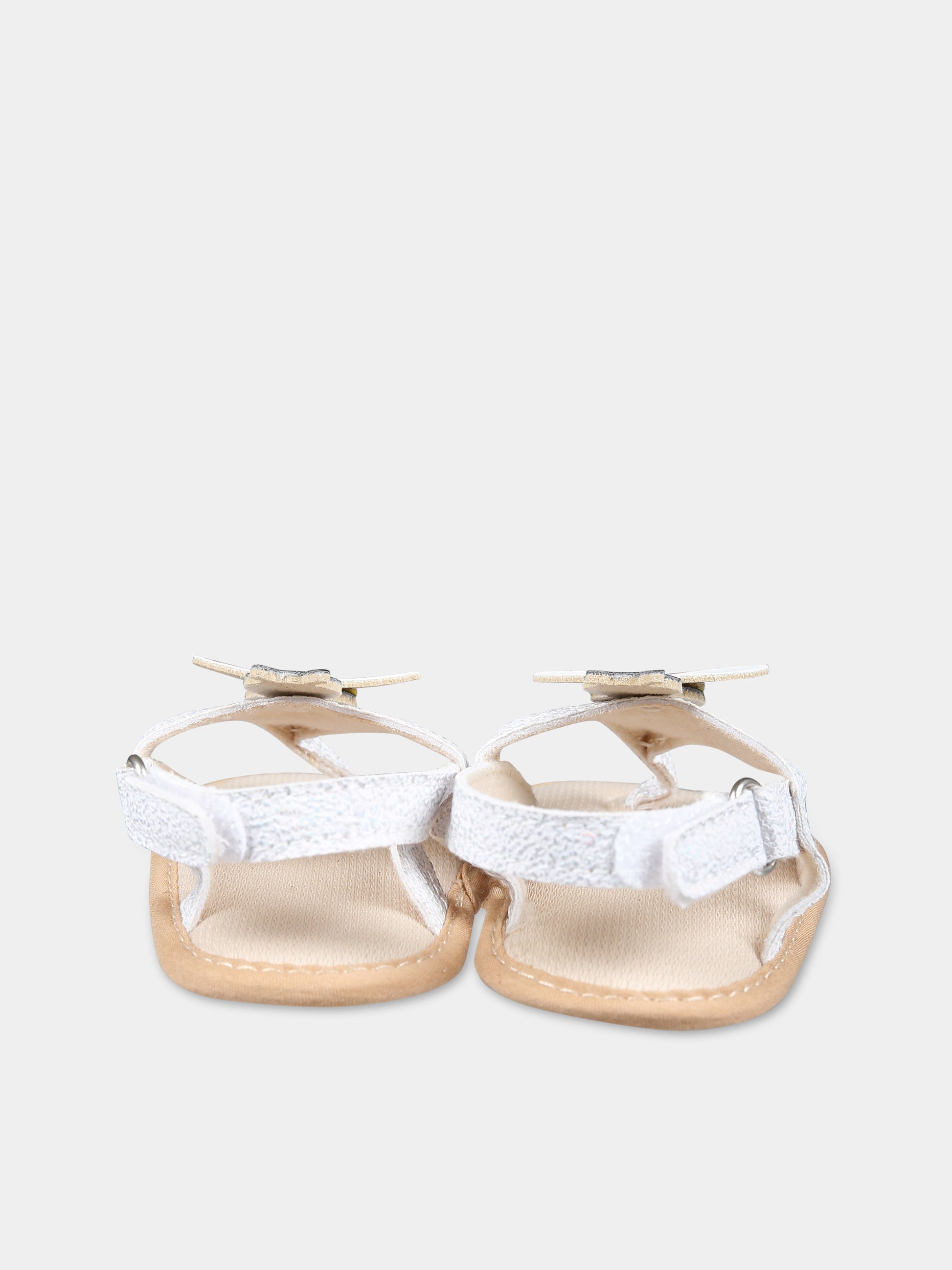 Sandali bianchi per neonata con api,Illy Trilly,SANDALS BEE