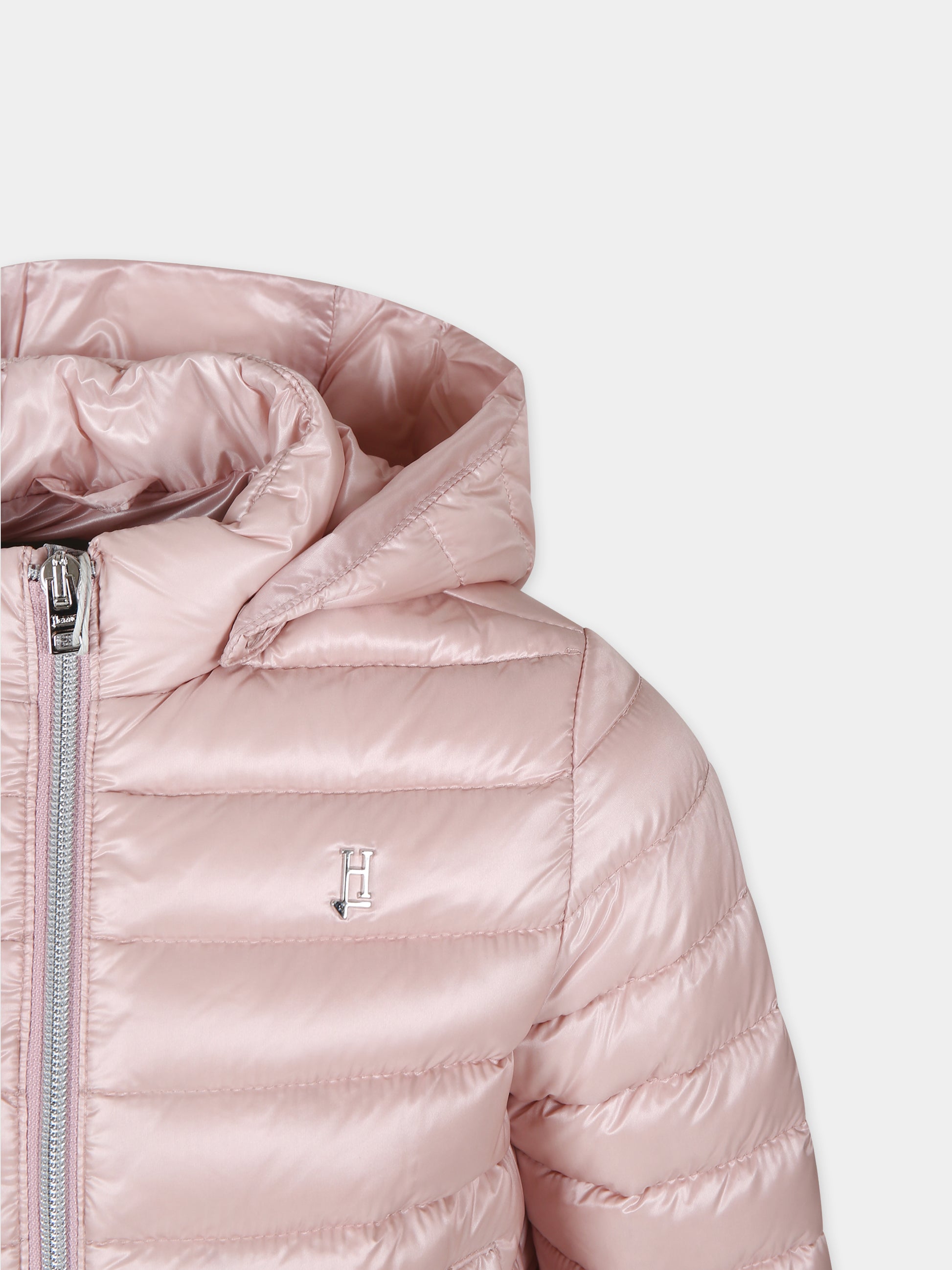 Piumino rosa per bambina con logo,Herno Kids,PI000006X 12017 4011