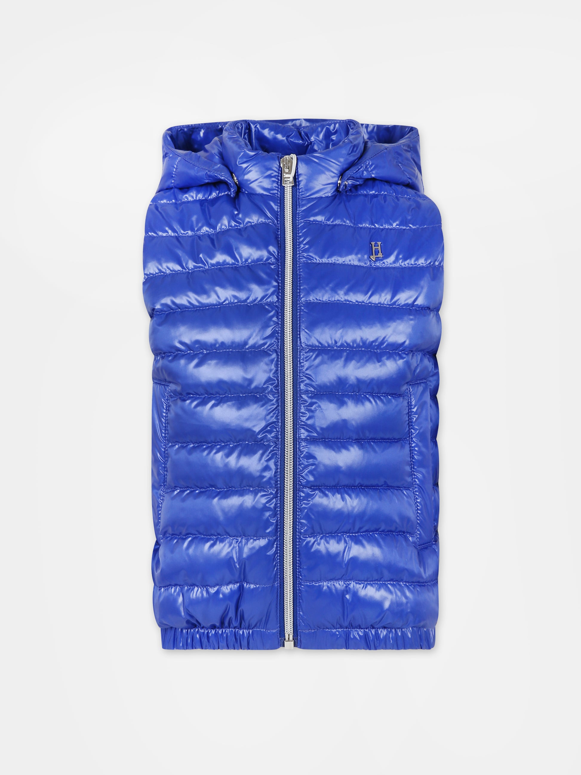 Gilet blu per bambino con logo,Herno Kids,PI000008X 12017 9224