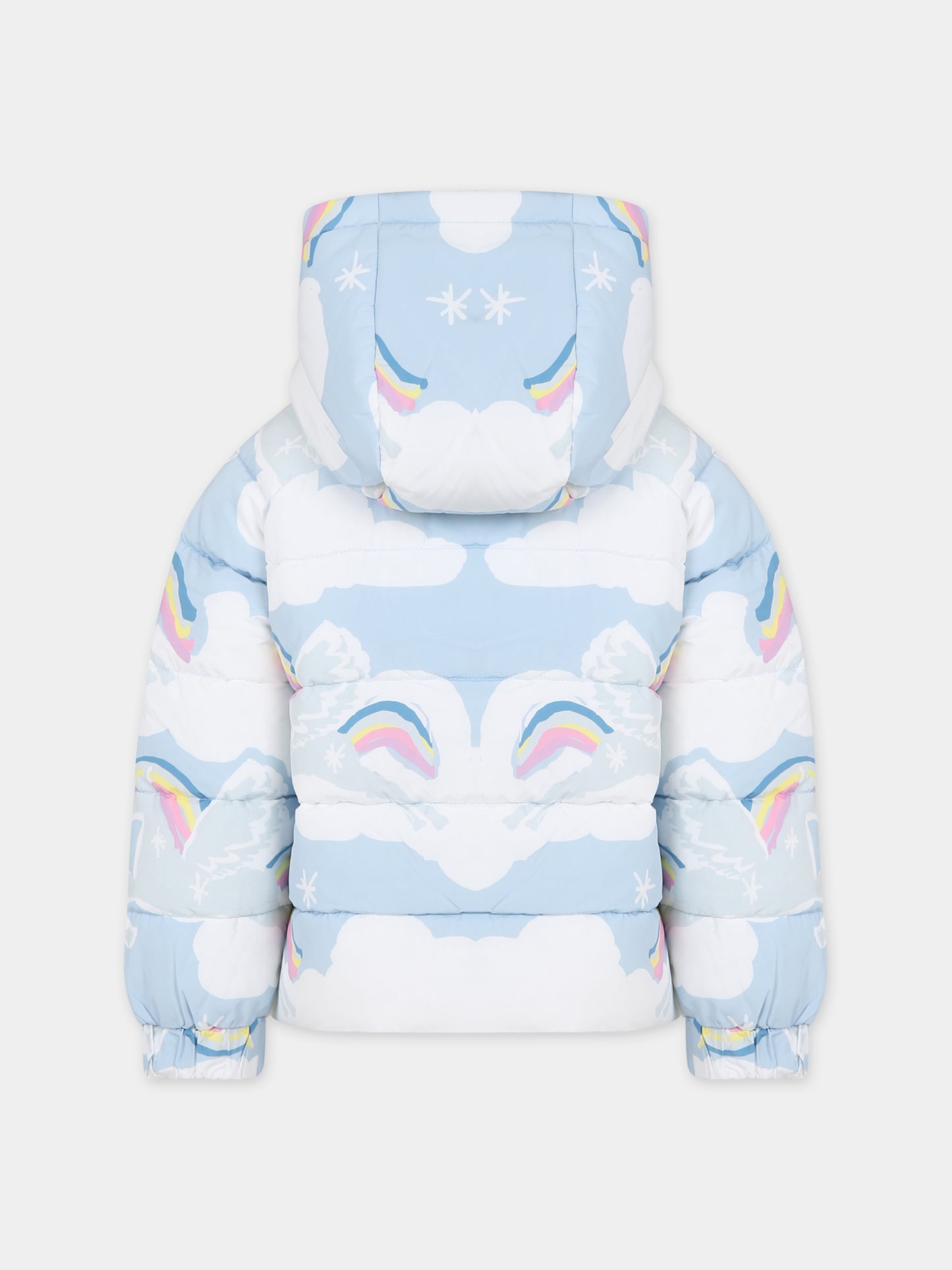 Piumino celeste per bambina con unicorni,Stella Mccartney Kids,TT2A47 Z1278 602MC