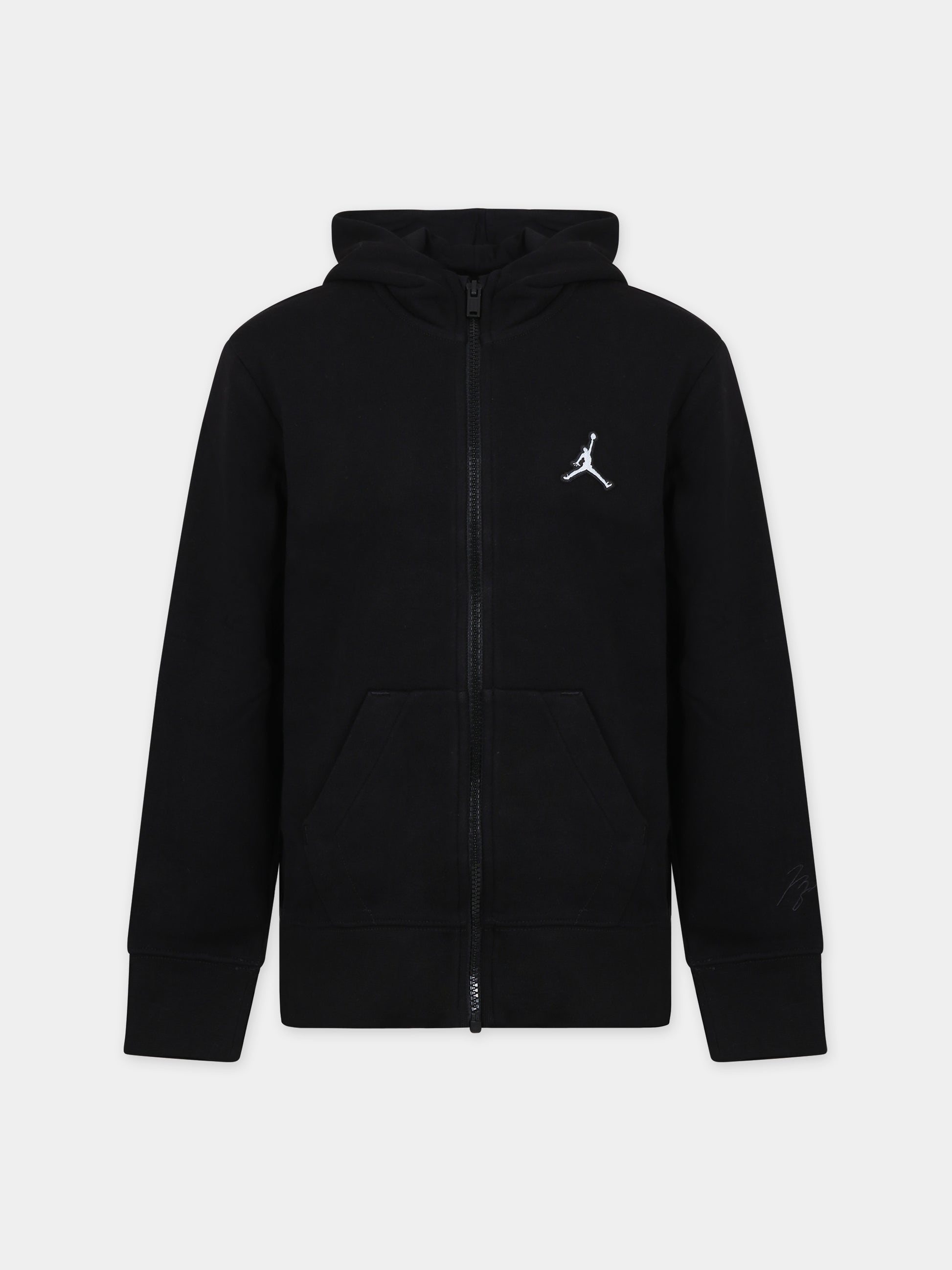 Felpa nera per bambini con ricamo,Jordan,95A904 023