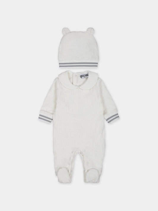 Set bianco per neonati con Teddy Bear,Moschino Kids,MUY05H LGB10 10063