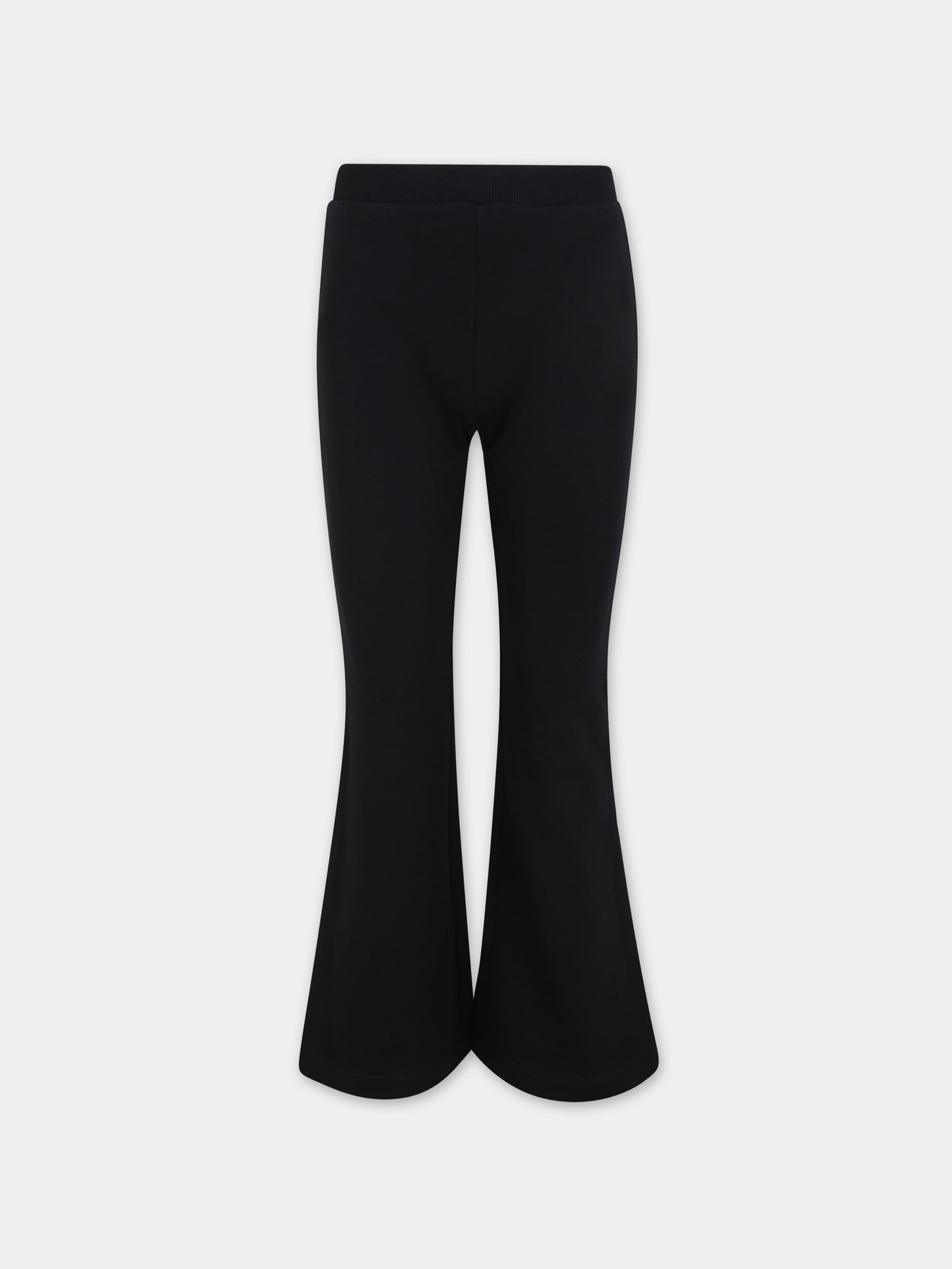 Pantaloni neri per bambina con Teddy Bear,Moschino Kids,HAP050 LDA14 60100