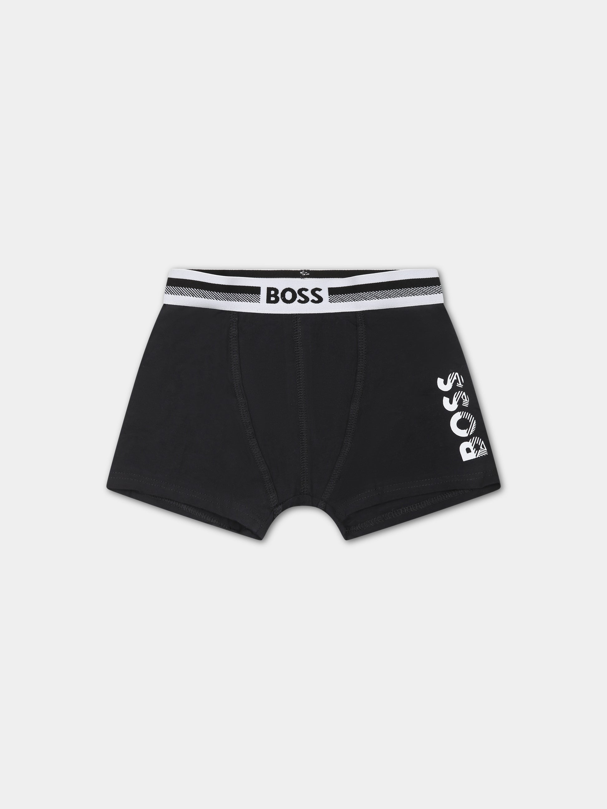 Set nero per bambino con logo,Hugo Boss,J20359 09B