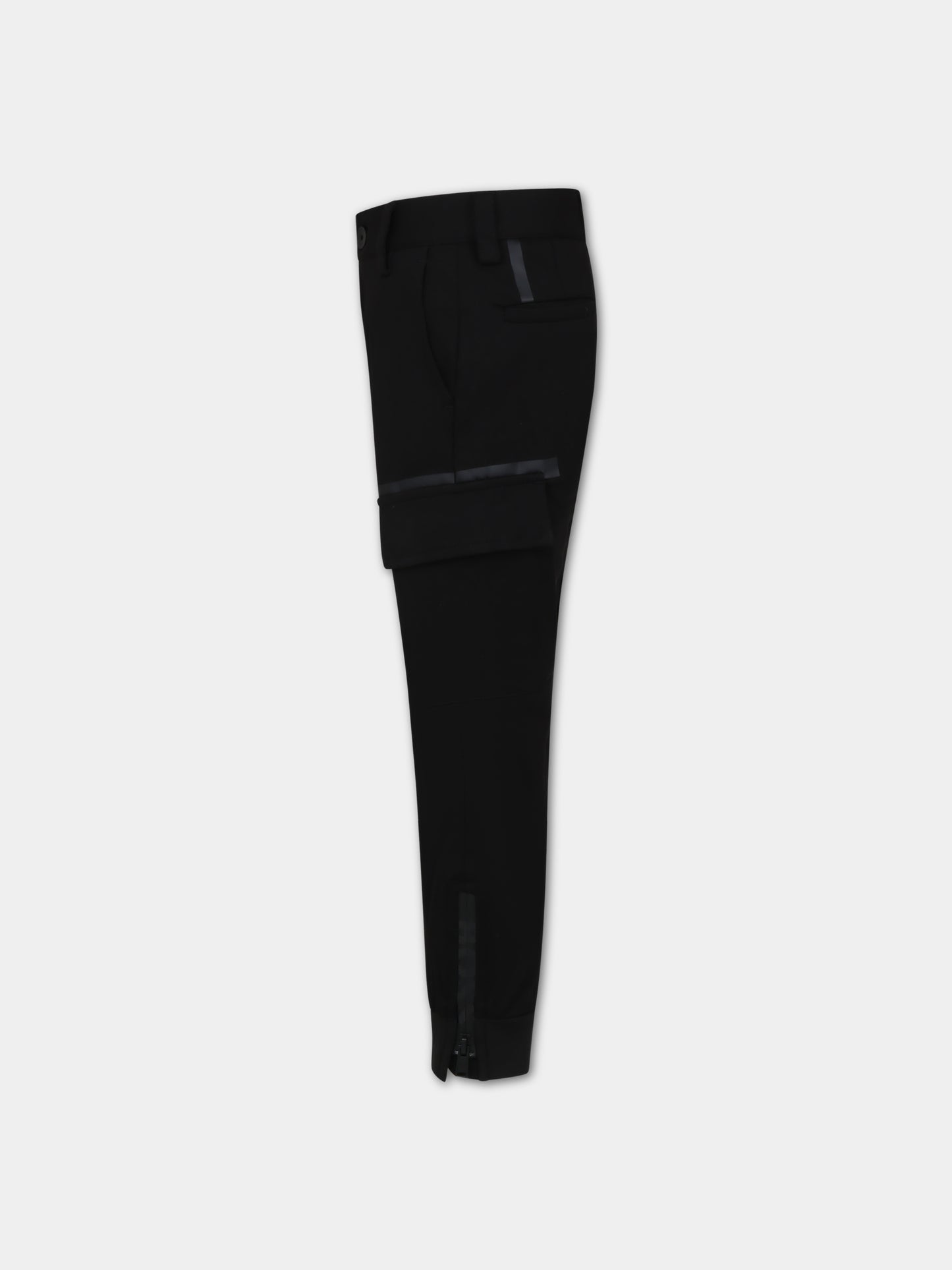 Pantaloni neri per bambino con logo,Hugo Boss,J24793 09B