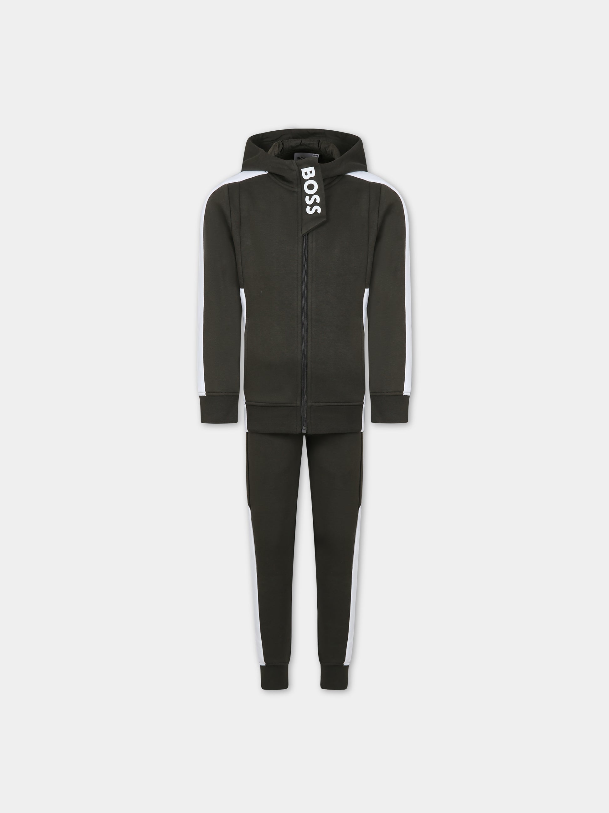 Completo verde per bambino con logo,Hugo Boss,J28100 665