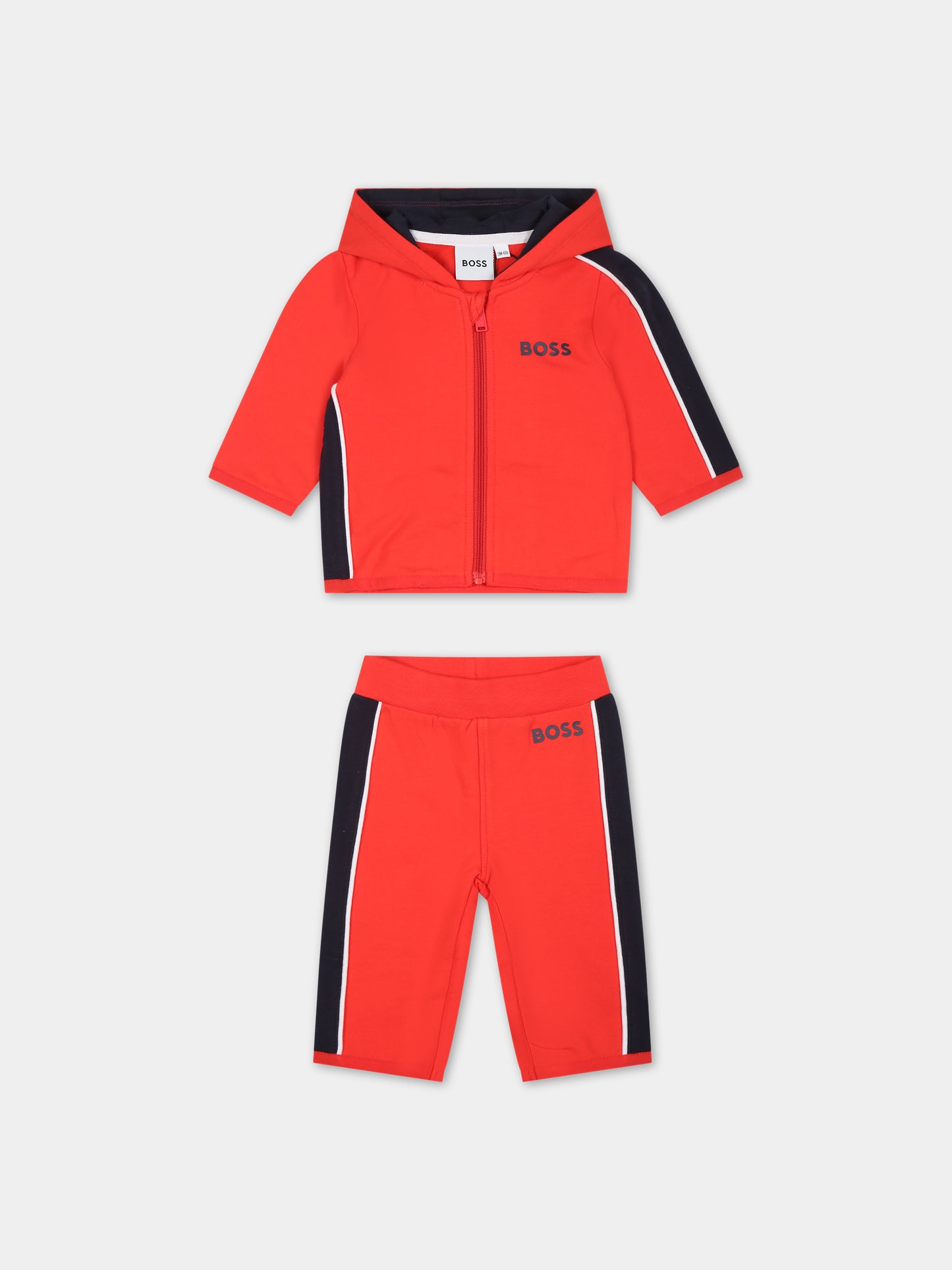 Completo arancione per neonato con logo,Hugo Boss,J98369 42M