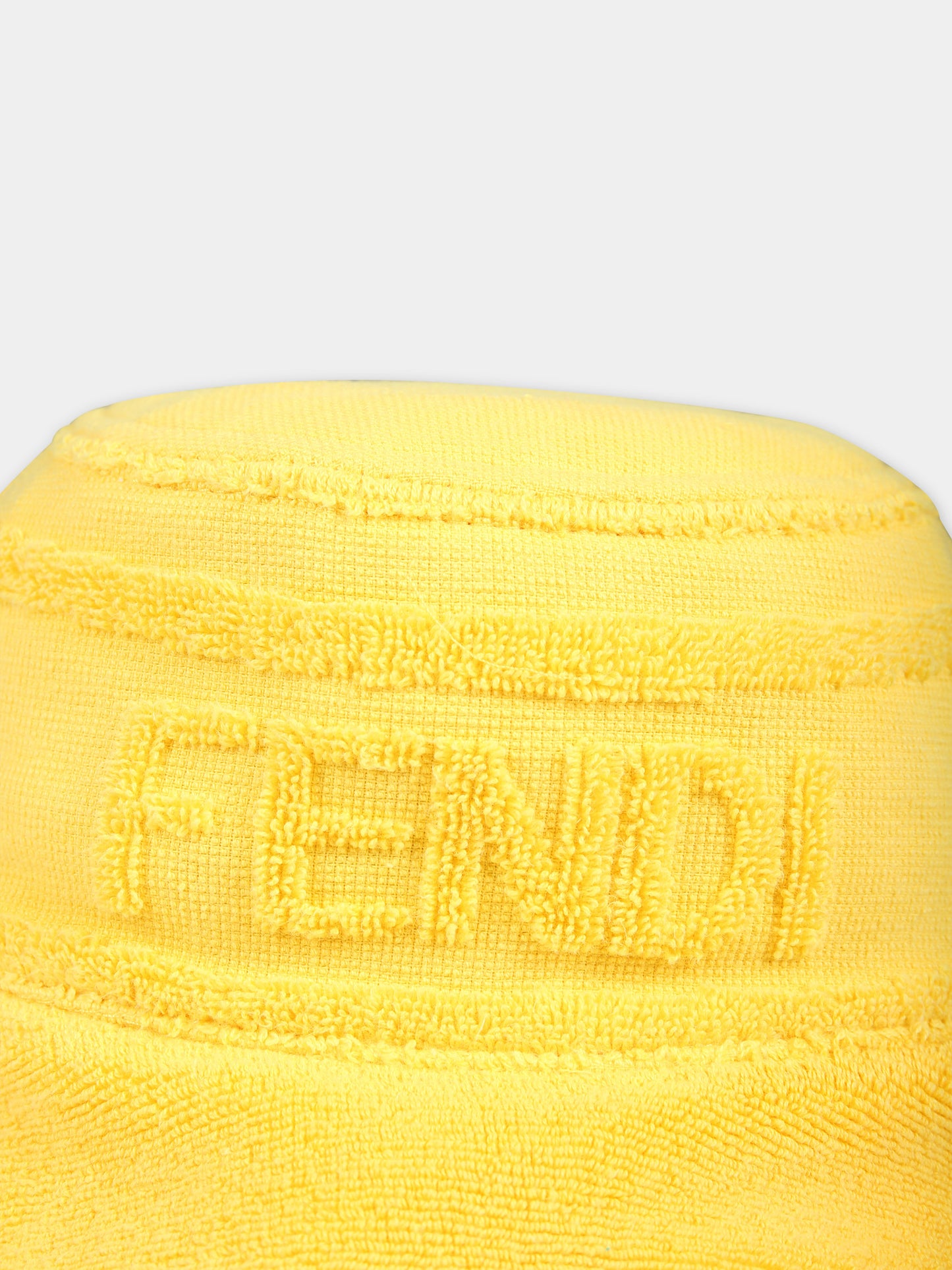 Cloche gialla per bambini con logo Fendi,Fendi Kids,JUP033 ARW2 F0VNL