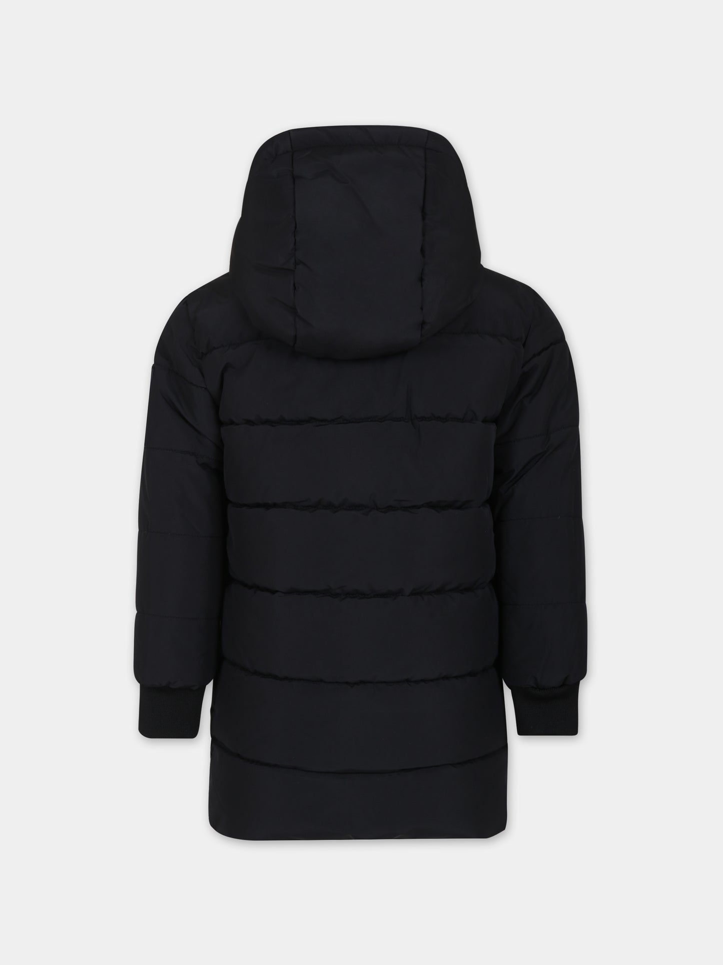 Piumino nero per bambino con logo,Timberland,T26596 09B