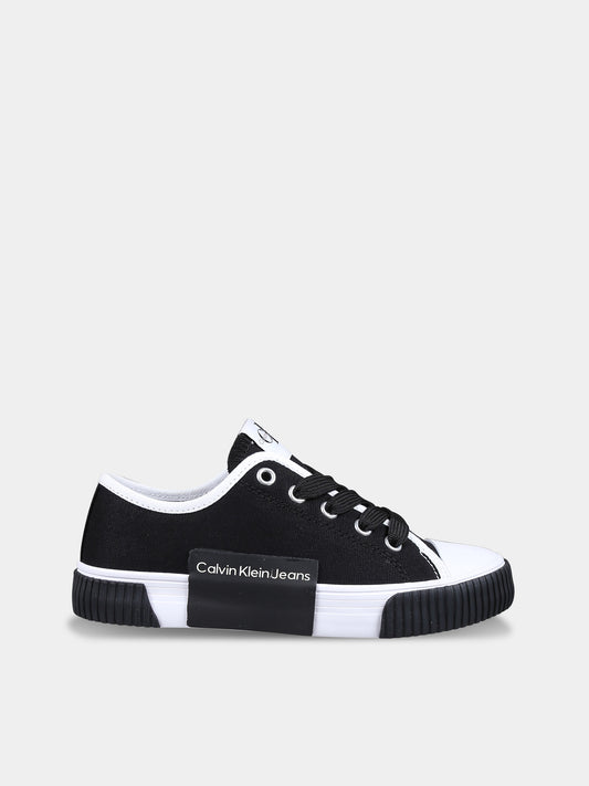 Sneakers nere per bambini con logo,Calvin Klein Kids,V3X9 80873 0890999