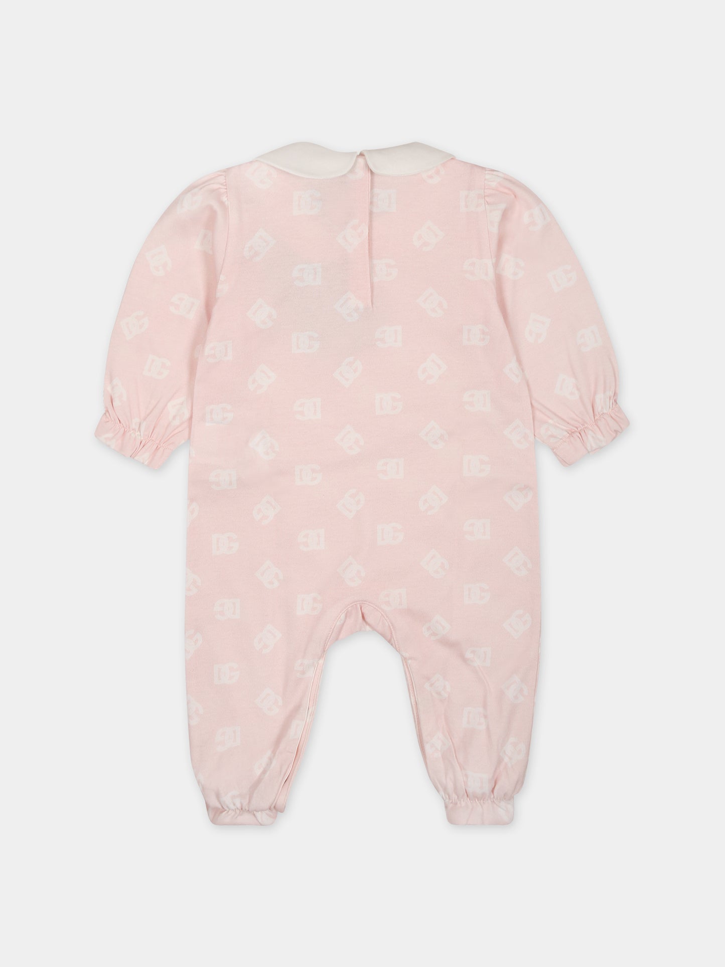 Set rosa per neonata con logo,Dolce & Gabbana Kids,L2JOY9 G7F0V HFVAA