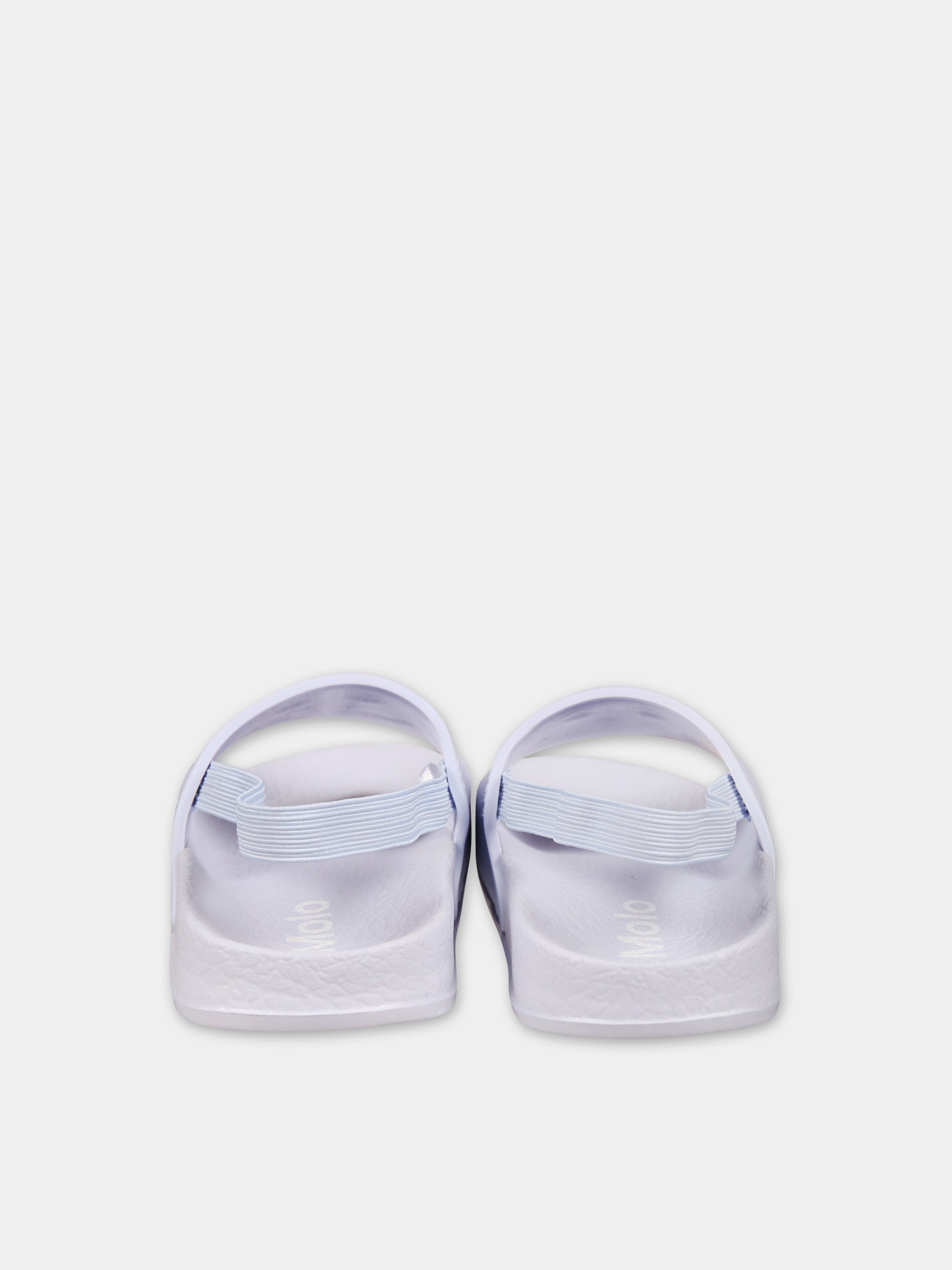 Ciabatte celesti per neonati con smile,Molo,7S24U202 3403 -