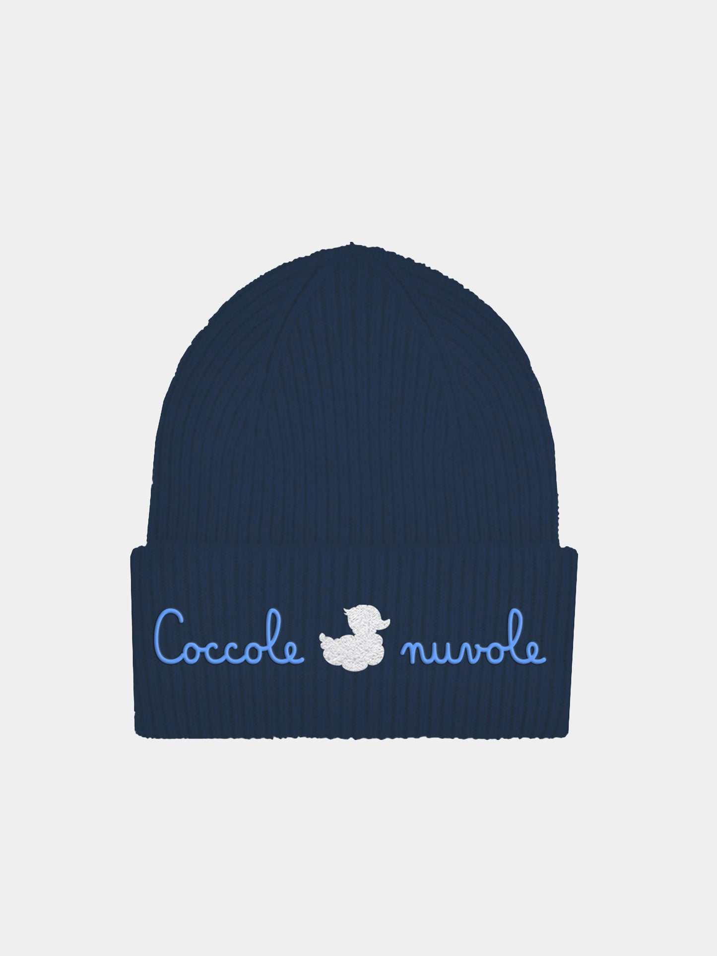 Cappello blu per bambini con Ducky Clouds,Saint Barth X Coccolebimbi,BERRY - DUCKY CLOUDS 61 EMB