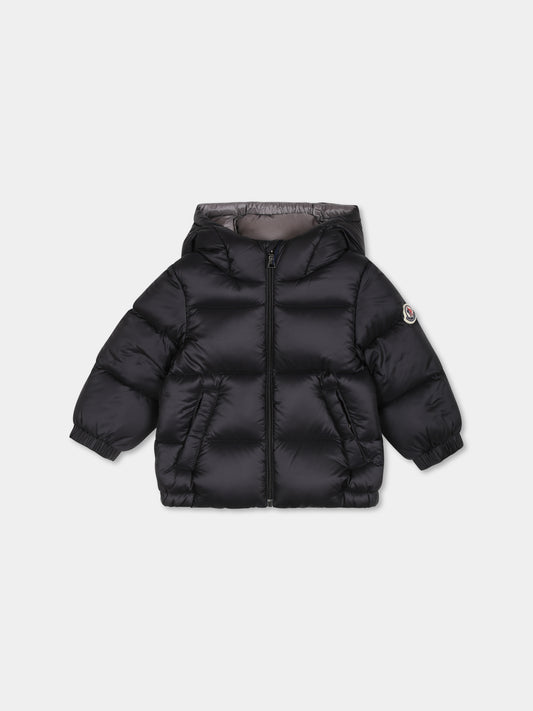 Piumino New Macaire nero per neonato con logo,Moncler Kids,J2951 1A00006 53048 999