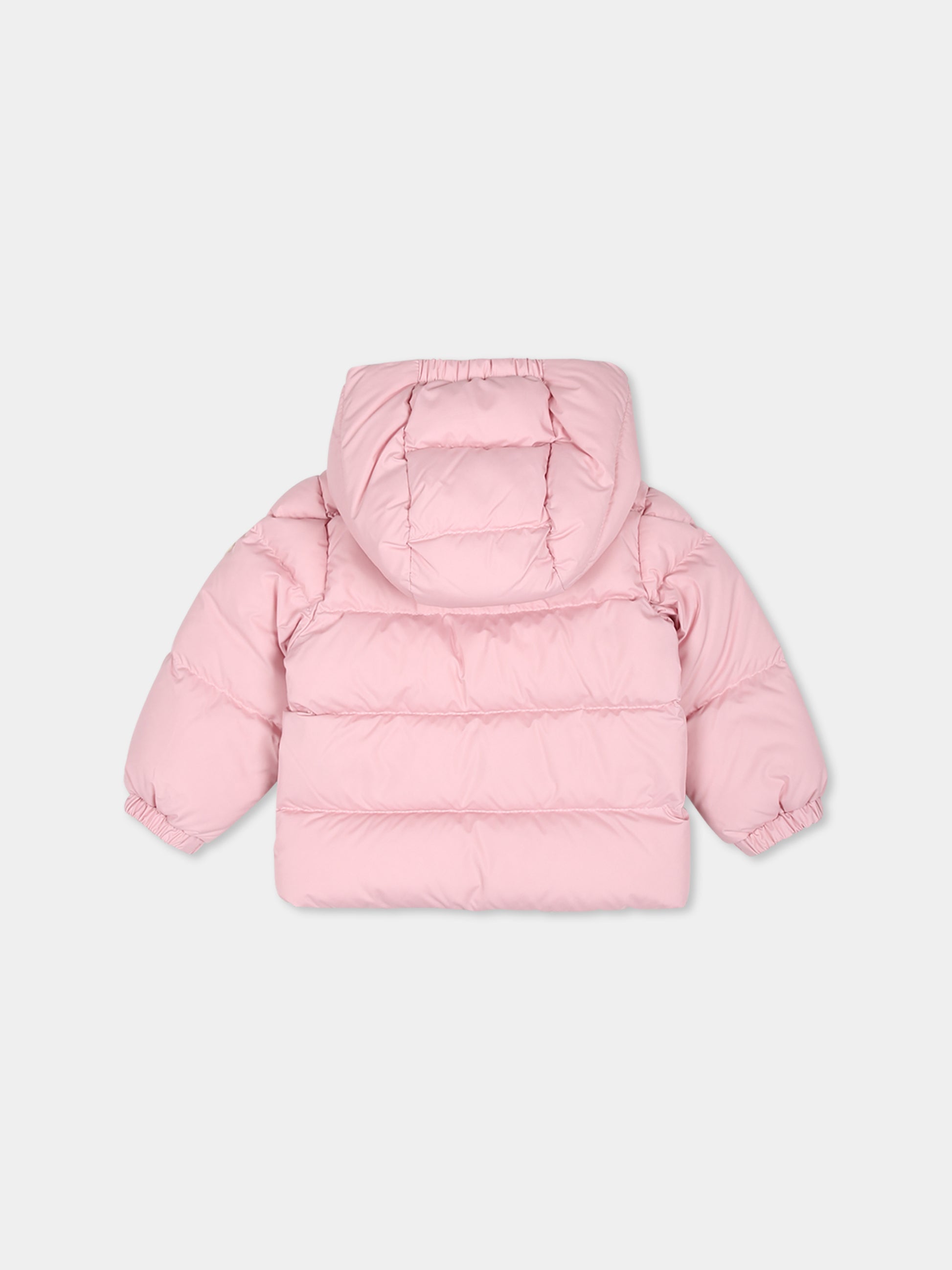 Piumino Sharon rosa per neonata con logo,Moncler Kids,J2951 1A00018 54A81 501