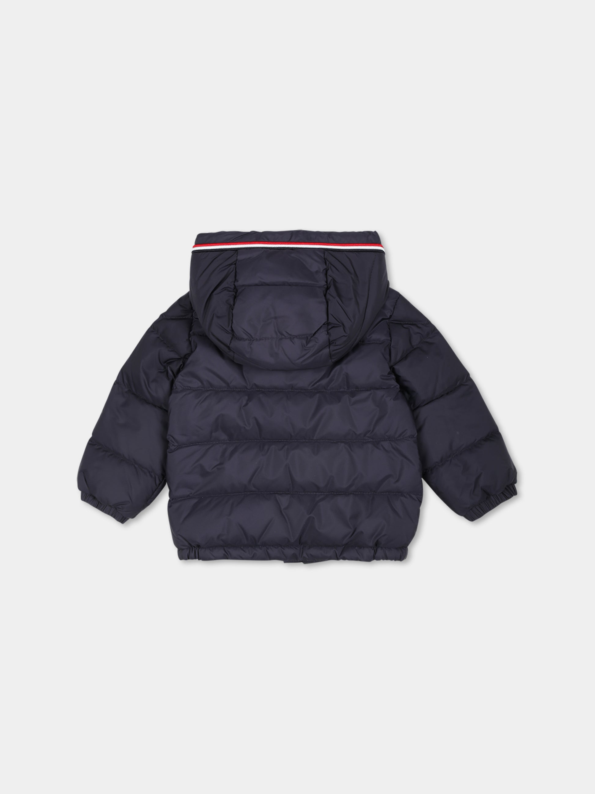 Piumino Merary blu per neonato con logo,Moncler Kids,J2951 1A00036 5968E 742