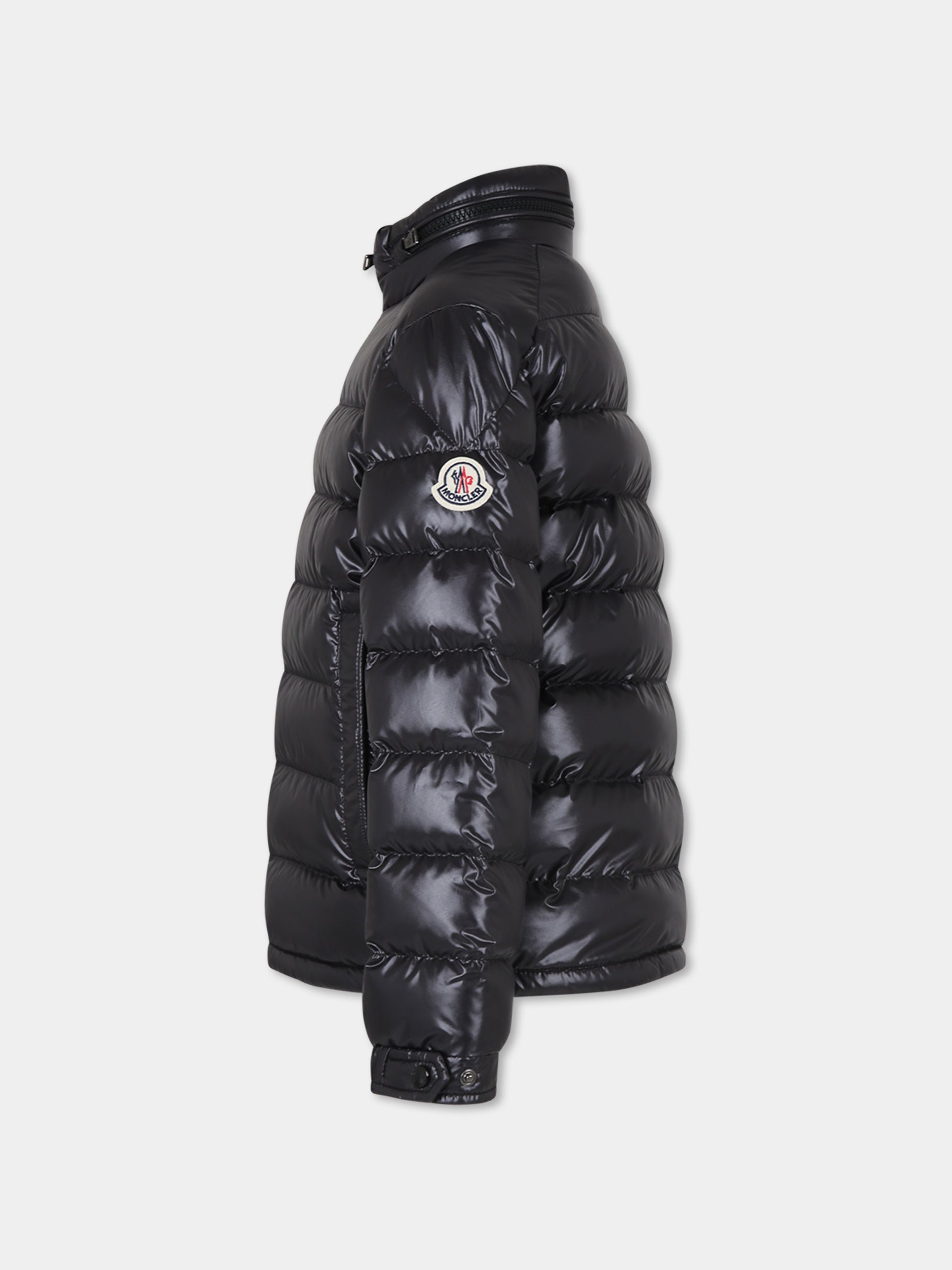 Piumino Jens nero per bambino con logo,Moncler Kids,J2954 1A00062 595ZJ 999