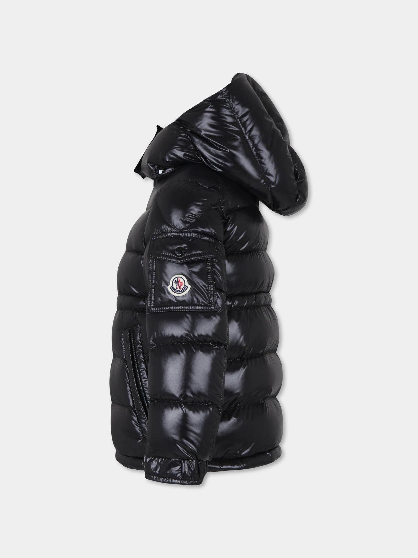 Piumino Maire nero per bambino con logo,Moncler Kids,J2954 1A00083 68950 999