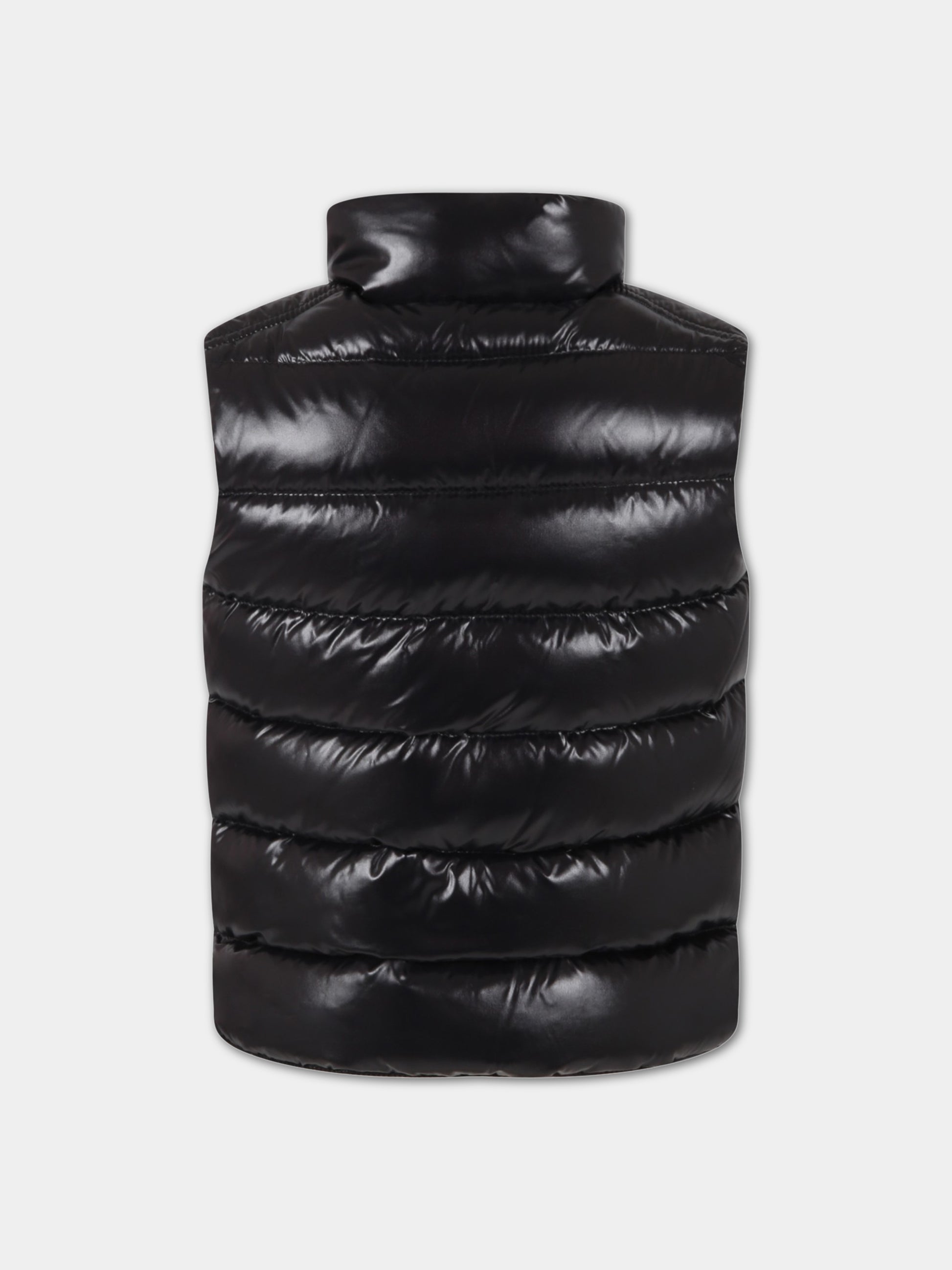Gilet ''Tib'' nero per bambino con patch,Moncler Kids,J2954 1A12620 68950 999