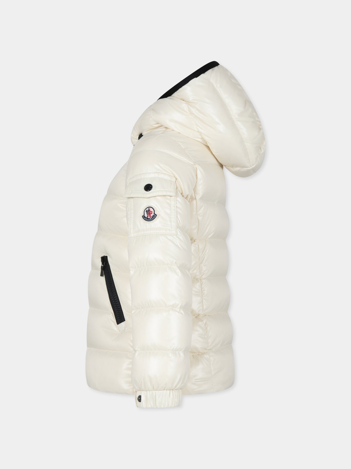 Piumino Bady avorio per bambina con logo,Moncler Kids,J2954 1A52710 68950 070