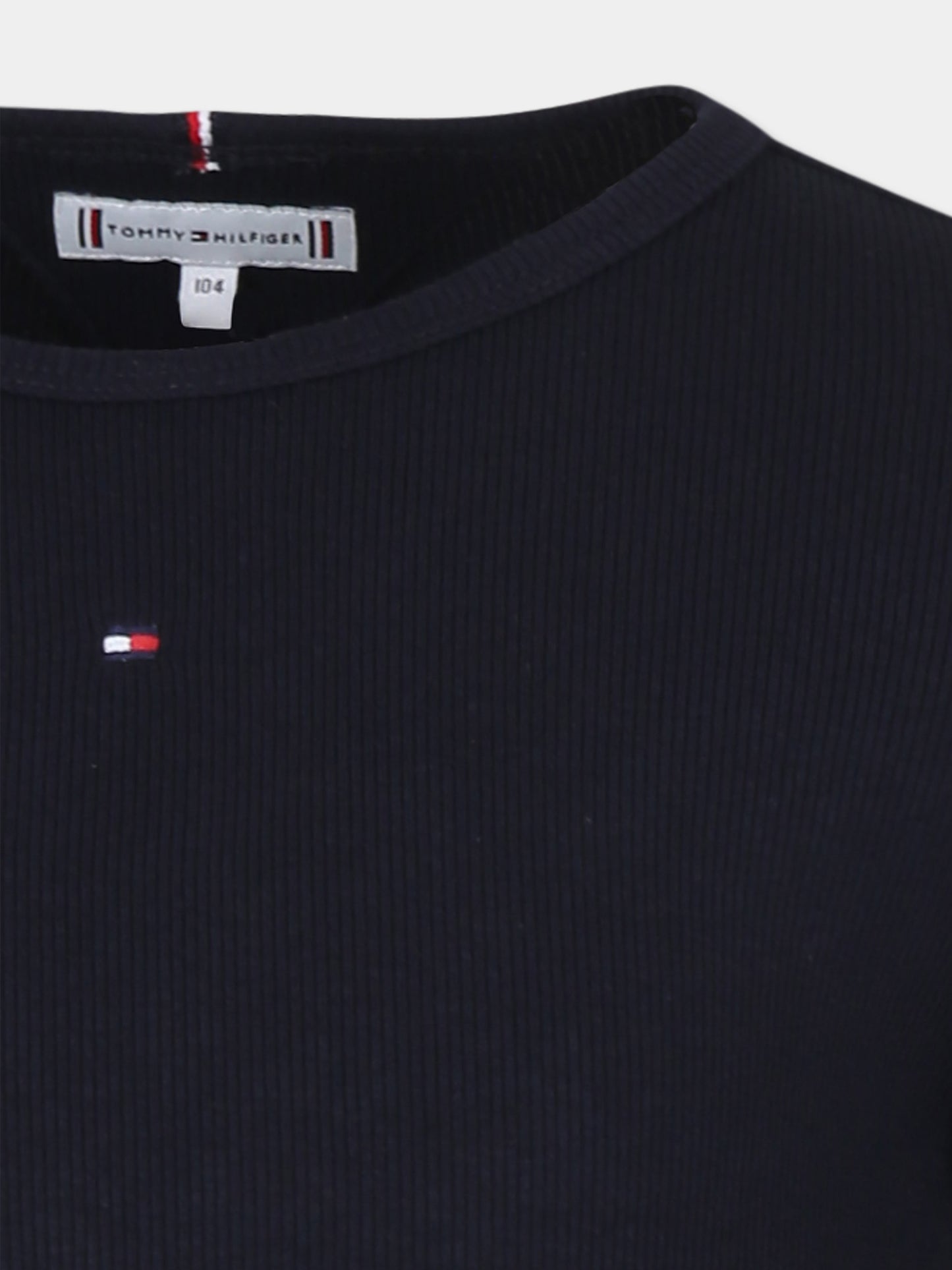 T-shirt blu per bambina con logo,Tommy Hilfiger Junior,KG0KG07595J DW5