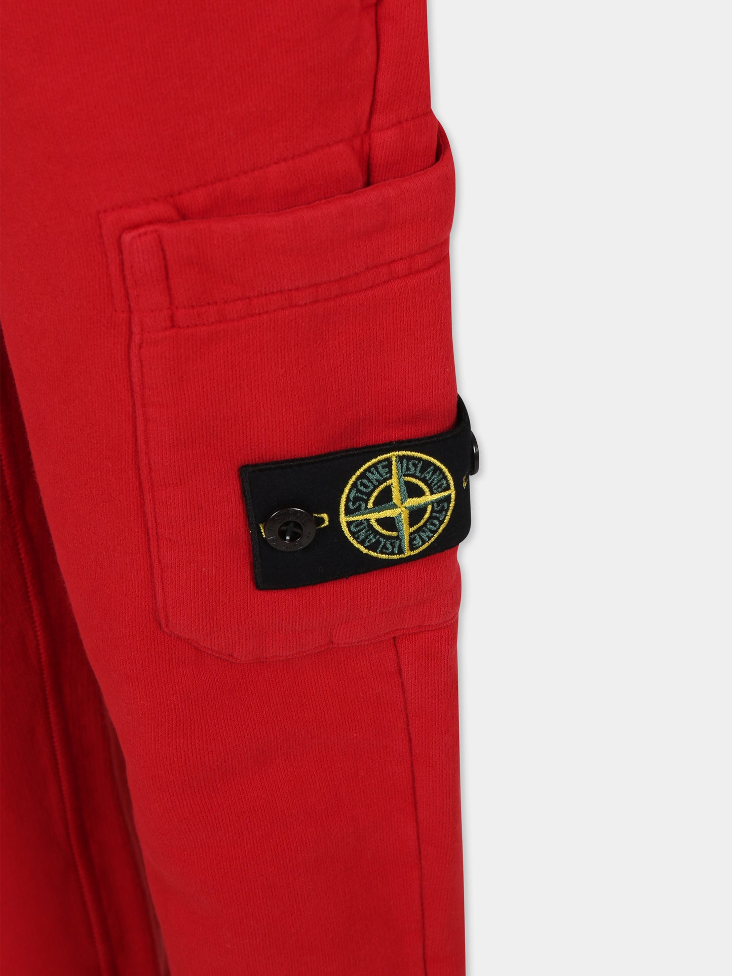 Pantaloni rossi per bambino con bussola,Stone Island Junior,811661520 V0010