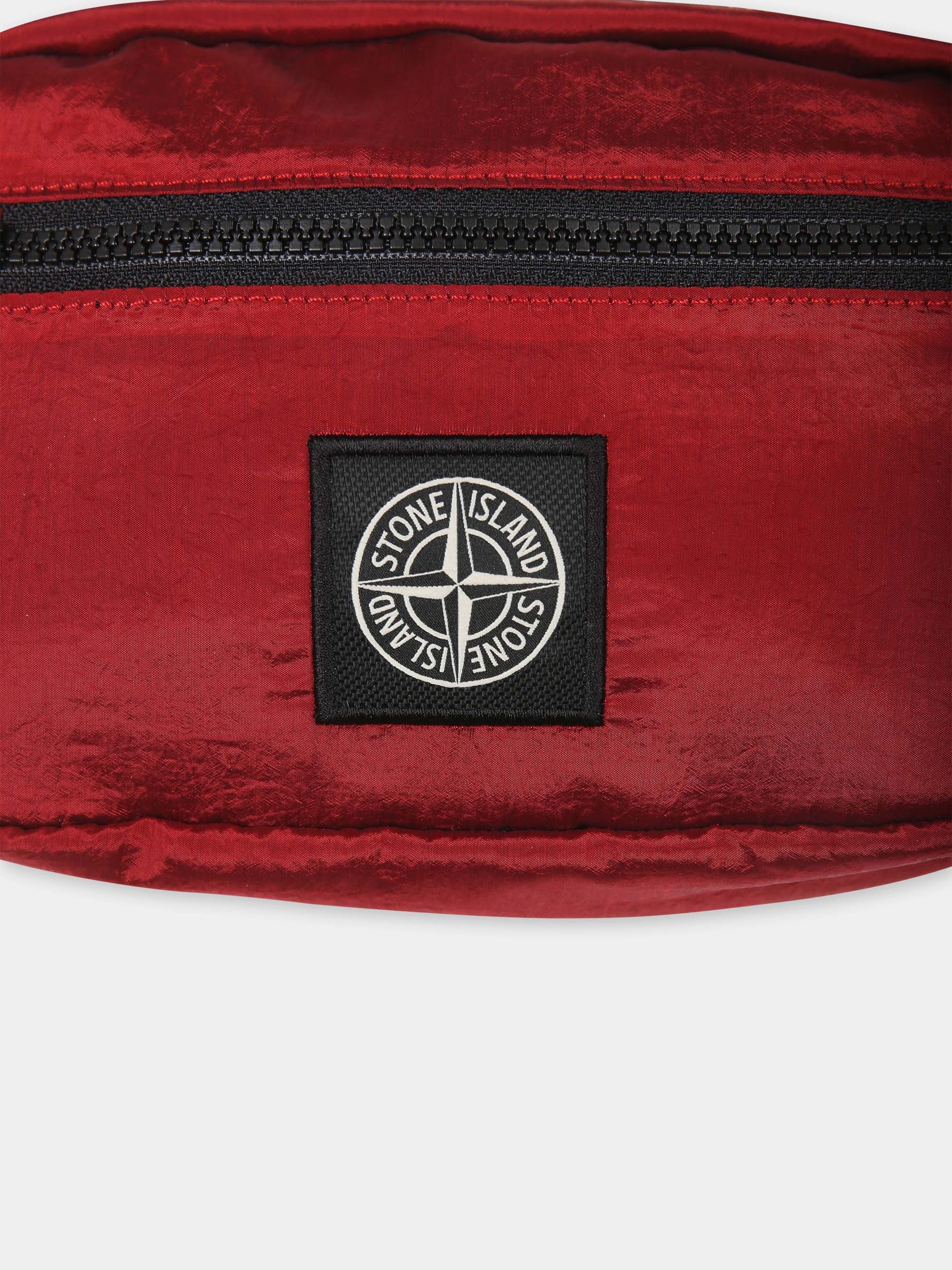 Marsupio rosso per bambino con bussola,Stone Island Junior,811691564 V0010