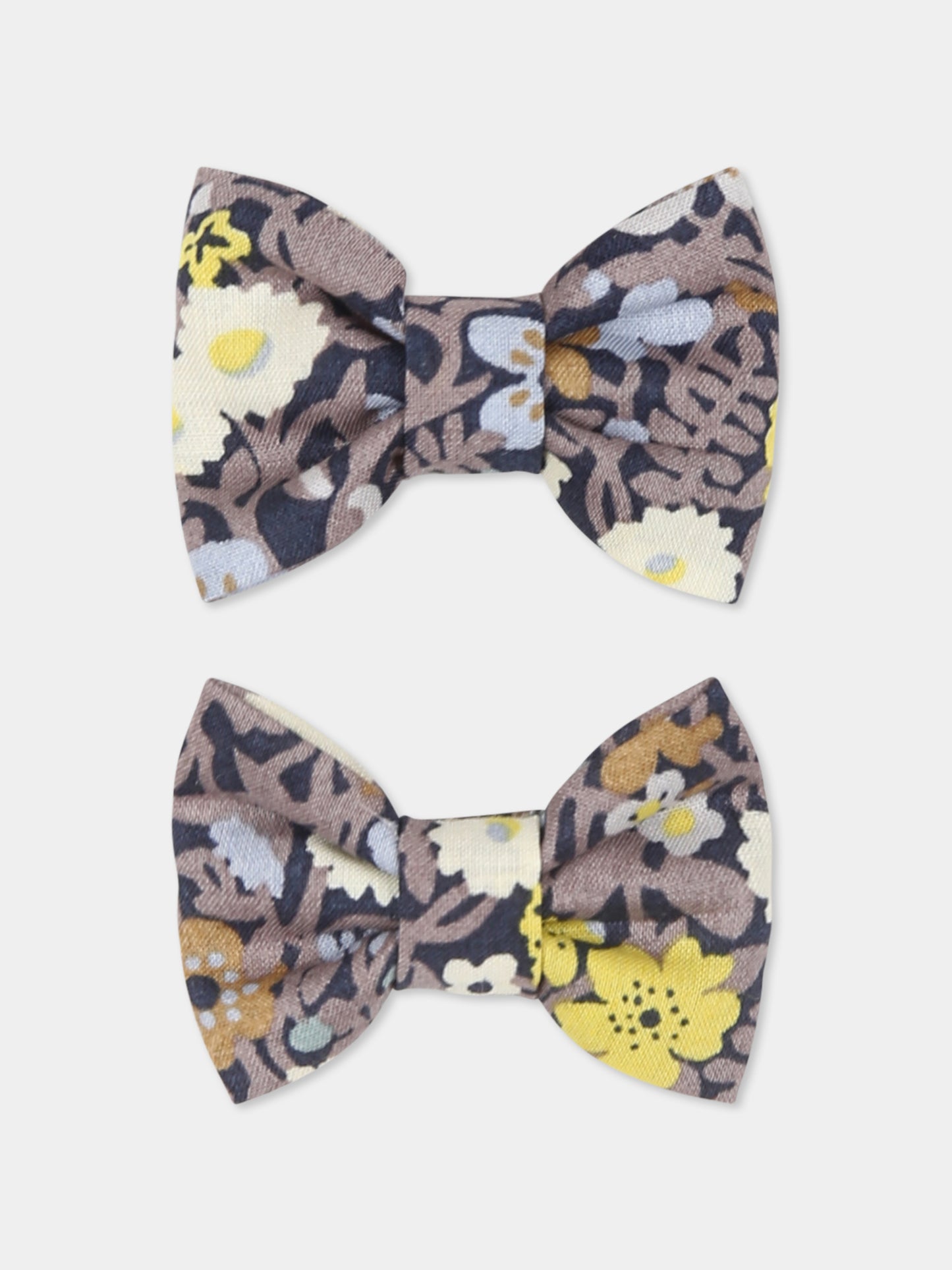 Set fermagli multicolor per bambina con stampa floreale,Bonpoint,W04GHAW00012 596B