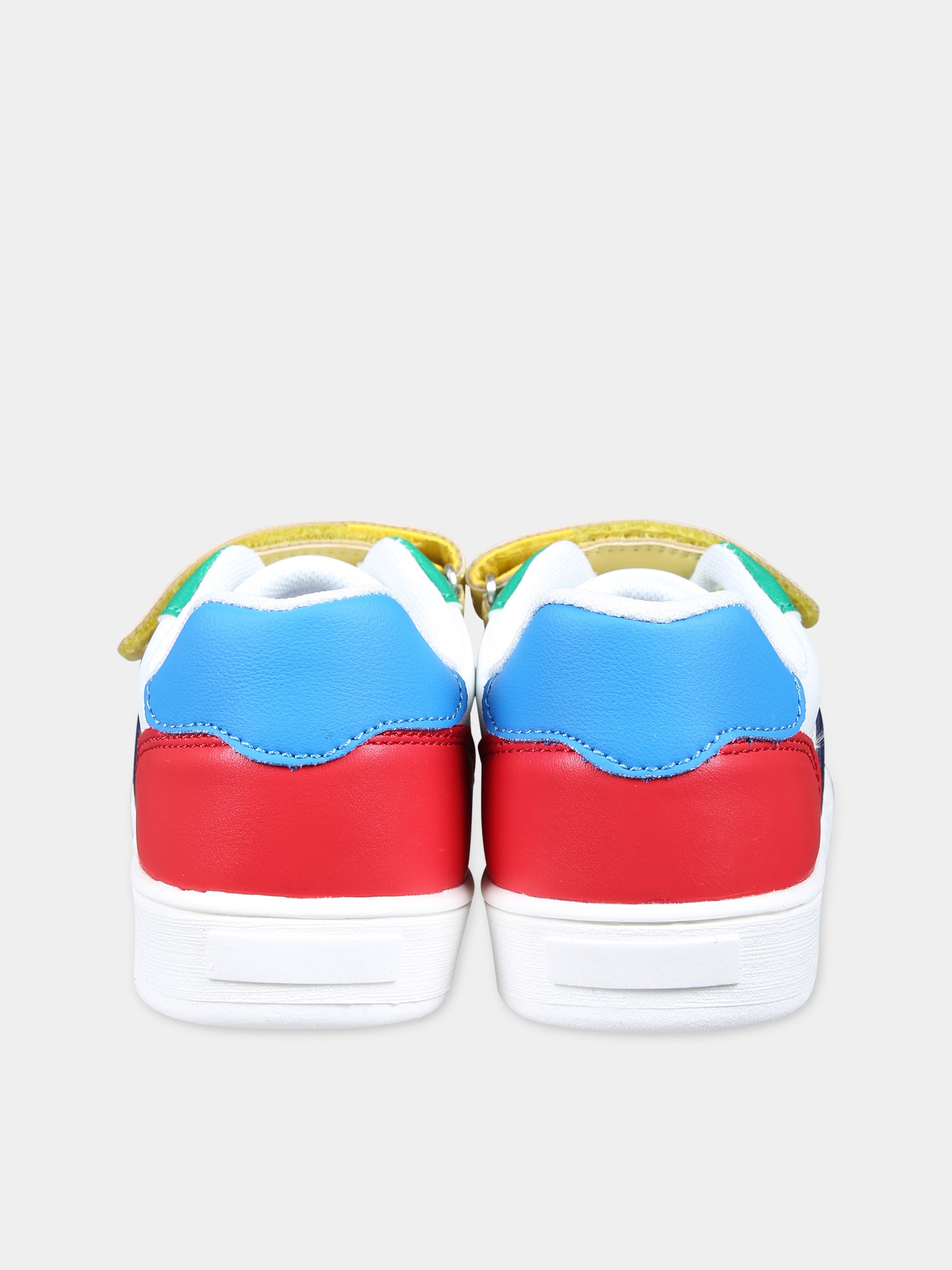 Sneakers bianche per bambini con bandierina e logo,Tommy Hilfiger Junior,T1B9 33333 1355Y913