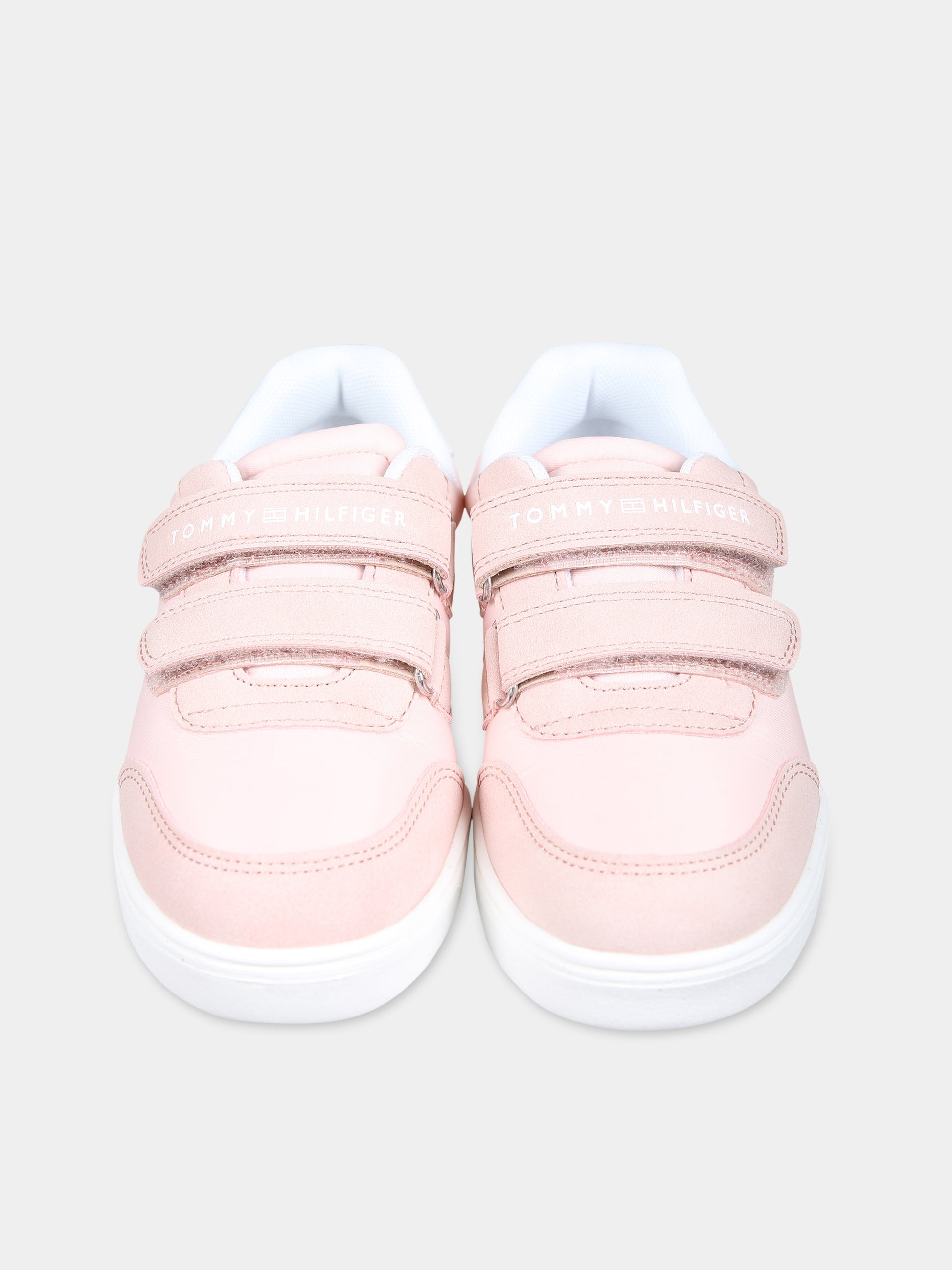 Sneakers rosa per bambina con logo e bandierina,Tommy Hilfiger Junior,T1A9 33192 1492X054