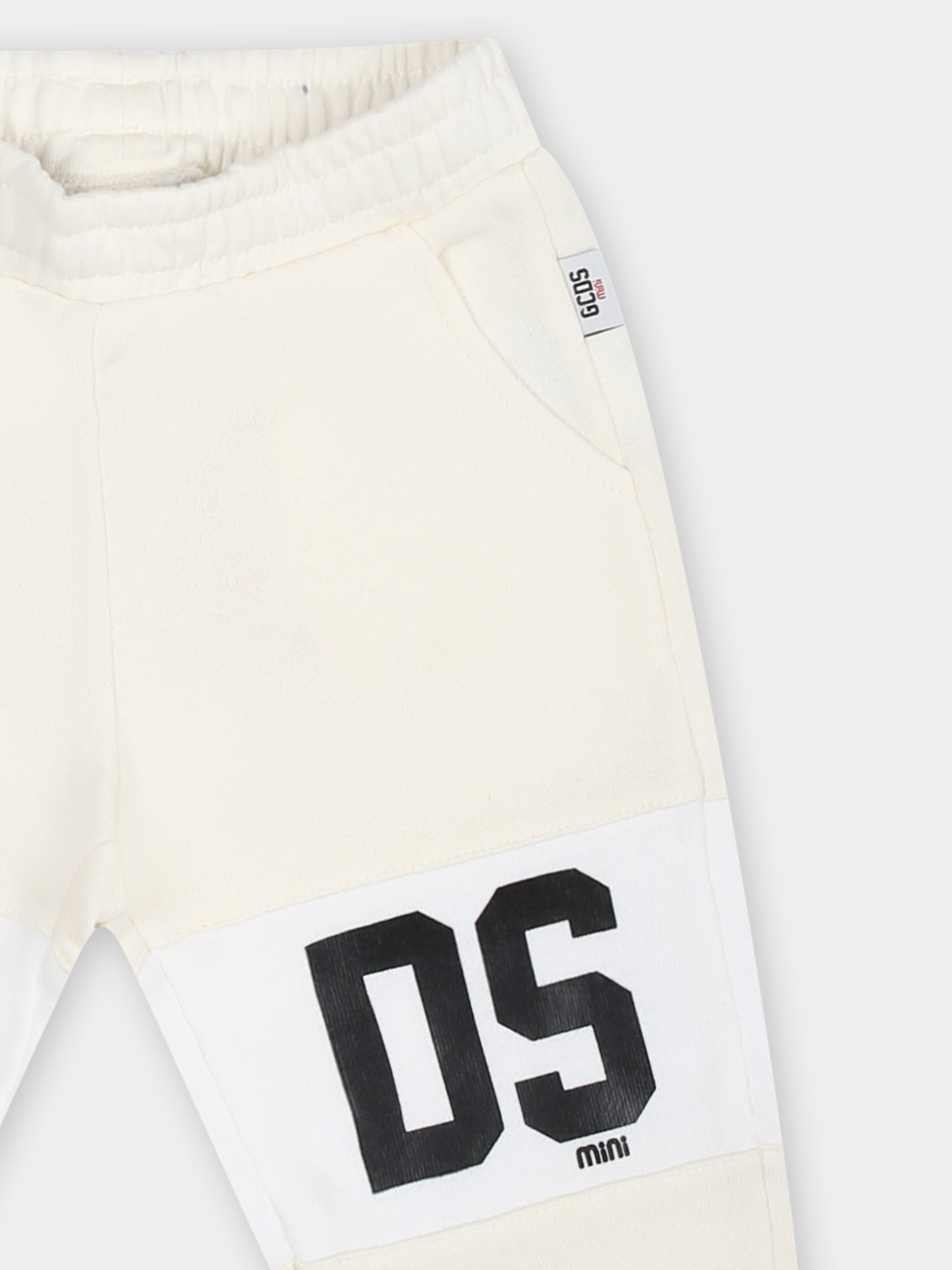 Pantalone bianco per neonati con logo,Gcds Kids,GUP00A LCA33 10063