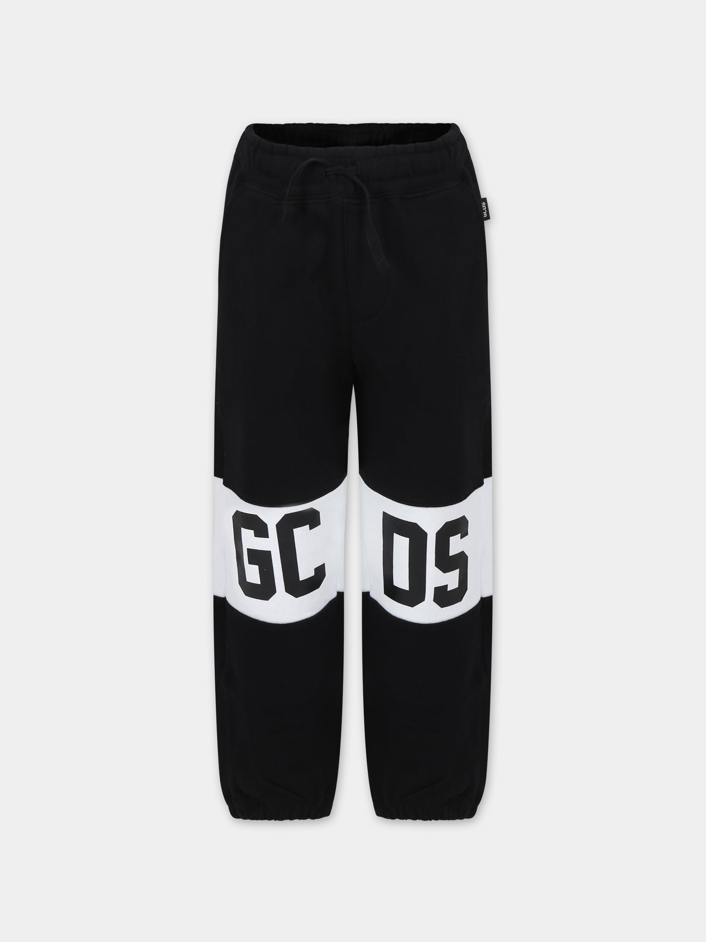 Pantalone nero per bambini con logo,Gcds Kids,DNP003 LCA33 60100