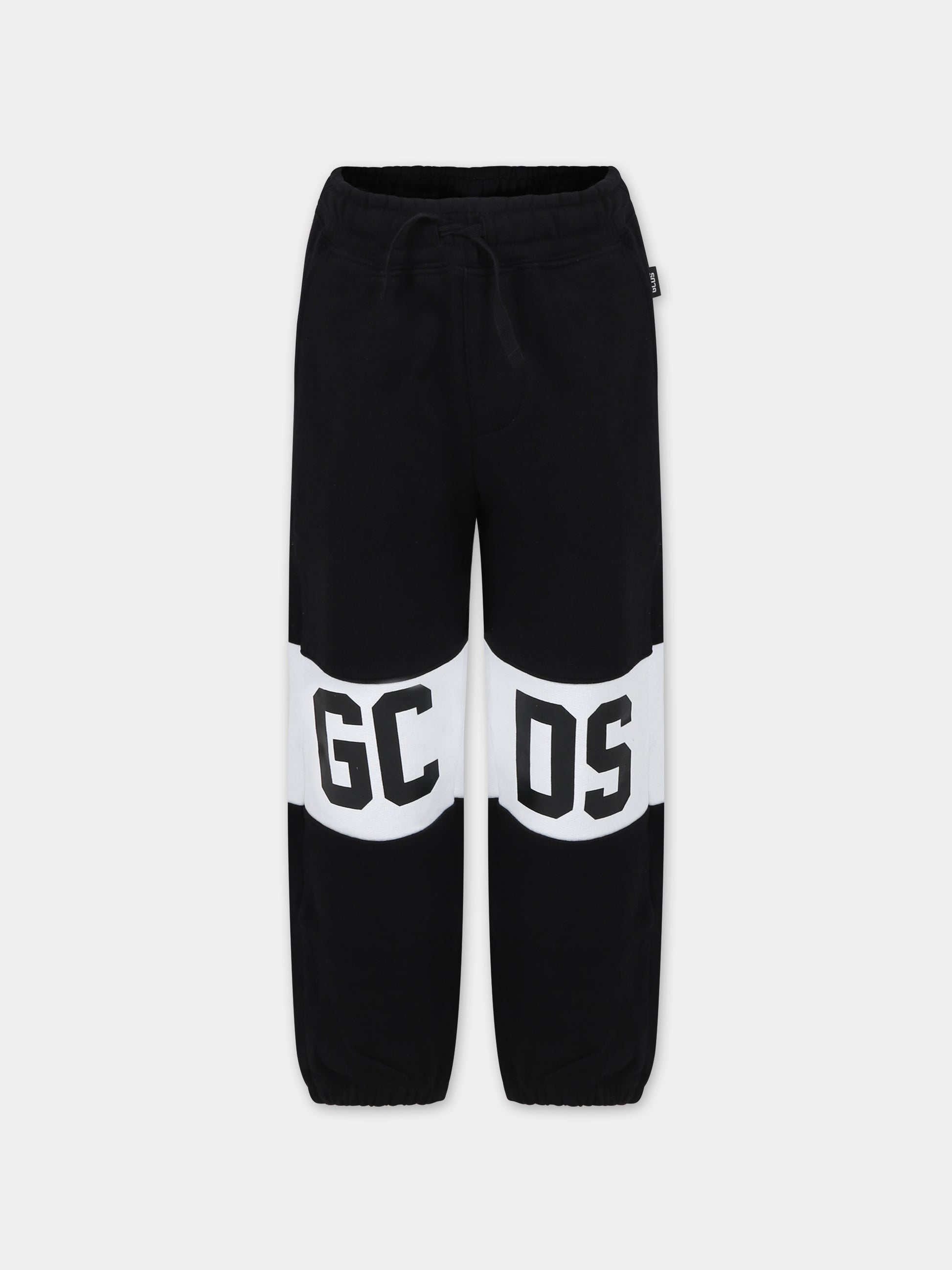 Pantalone nero per bambini con logo,Gcds Kids,DNP003 LCA33 60100