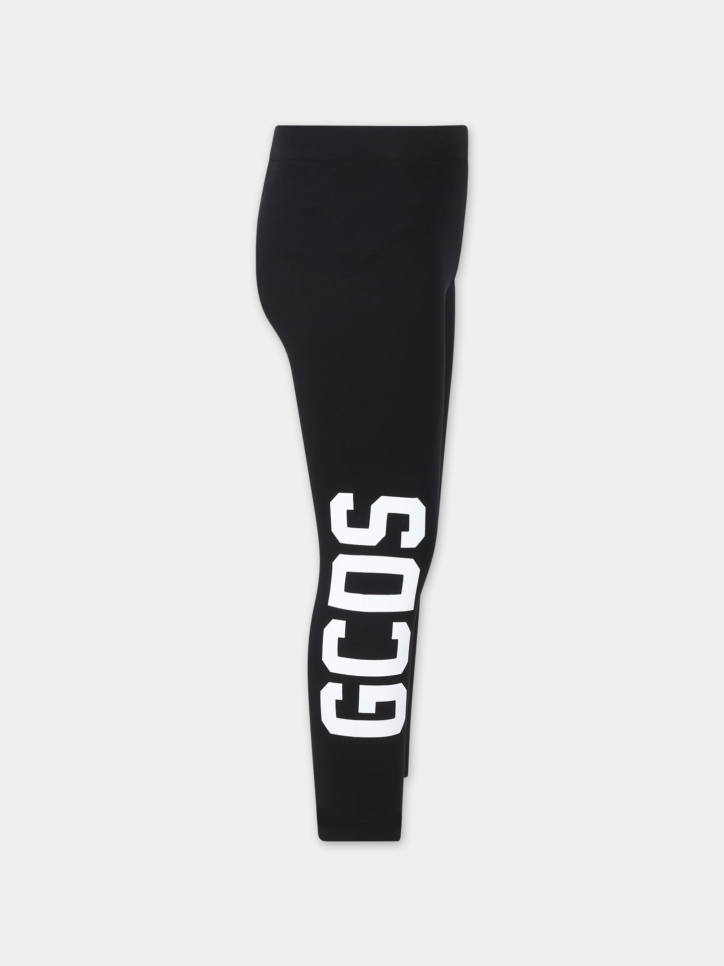 Leggins nero per bambina con logo,Gcds Kids,DCP003 LBA00 60100