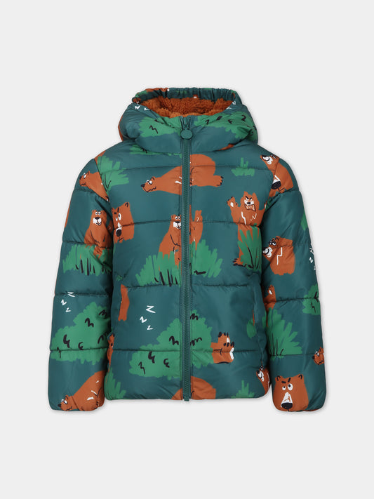 Piumino per bambino con stampa orsi all-over,Stella Mccartney Kids,TT2R27 Z1538 719MC