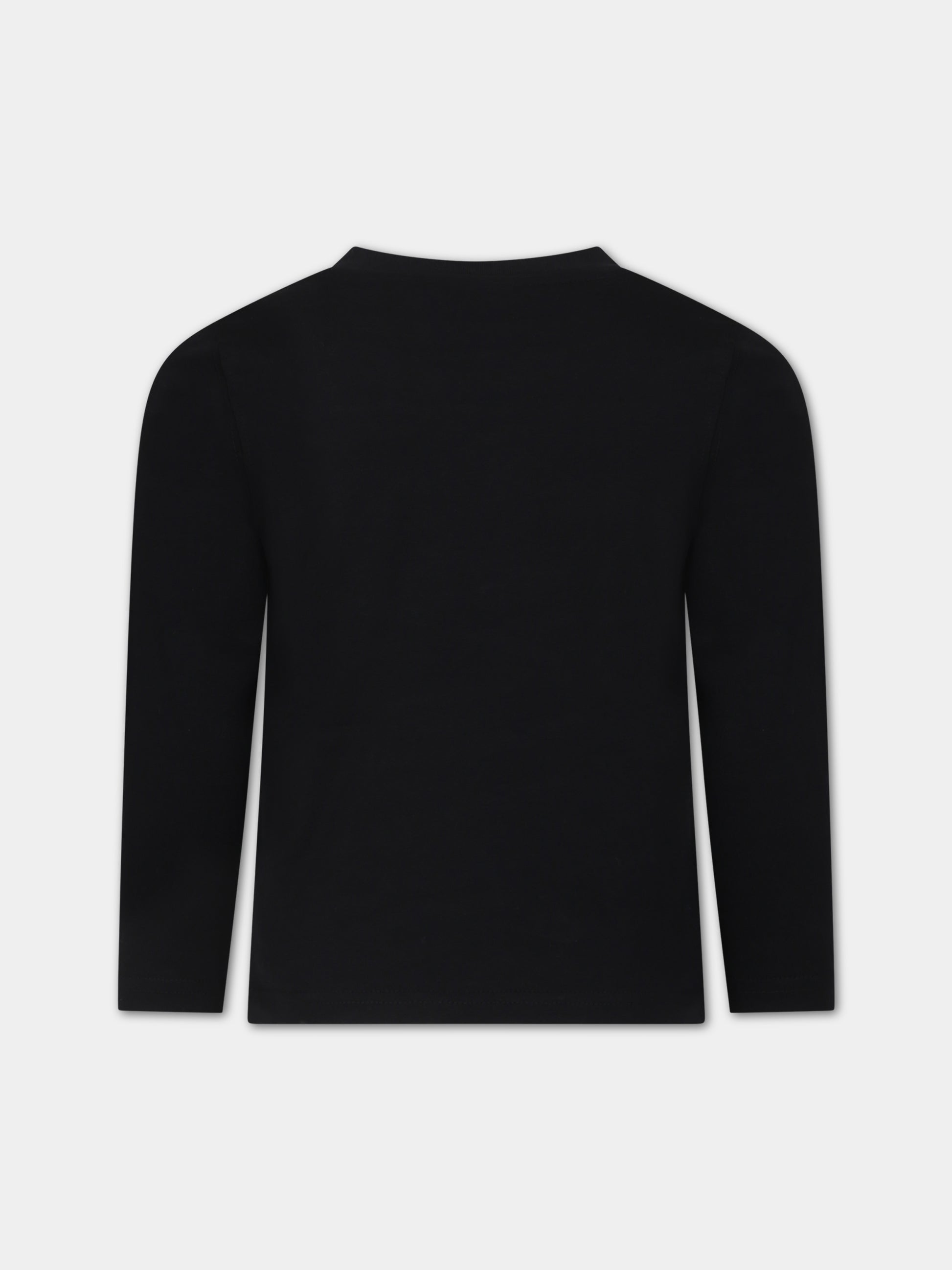 T-shirt nera per bambino con logo,Timberland,T25U38 09B