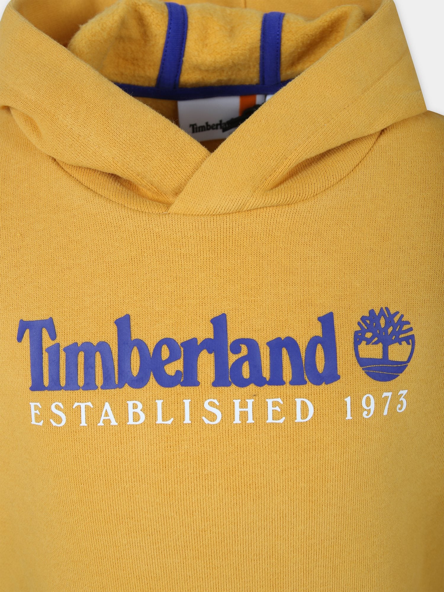 Felpa gialla per bambino con logo,Timberland,T25U56 575