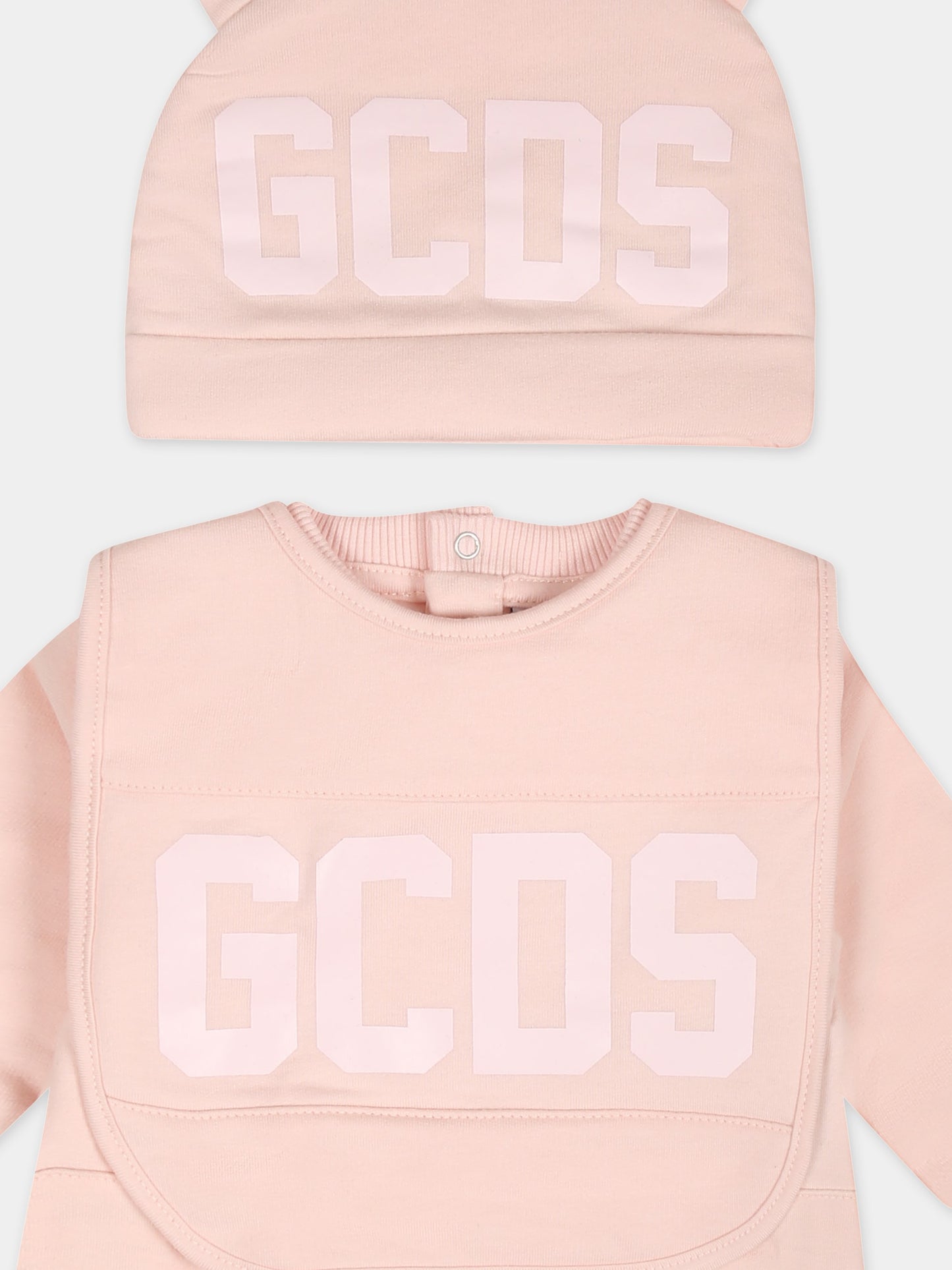 Set rosa per neonata con logo,Gcds Kids,GOY007 LDA26 52859