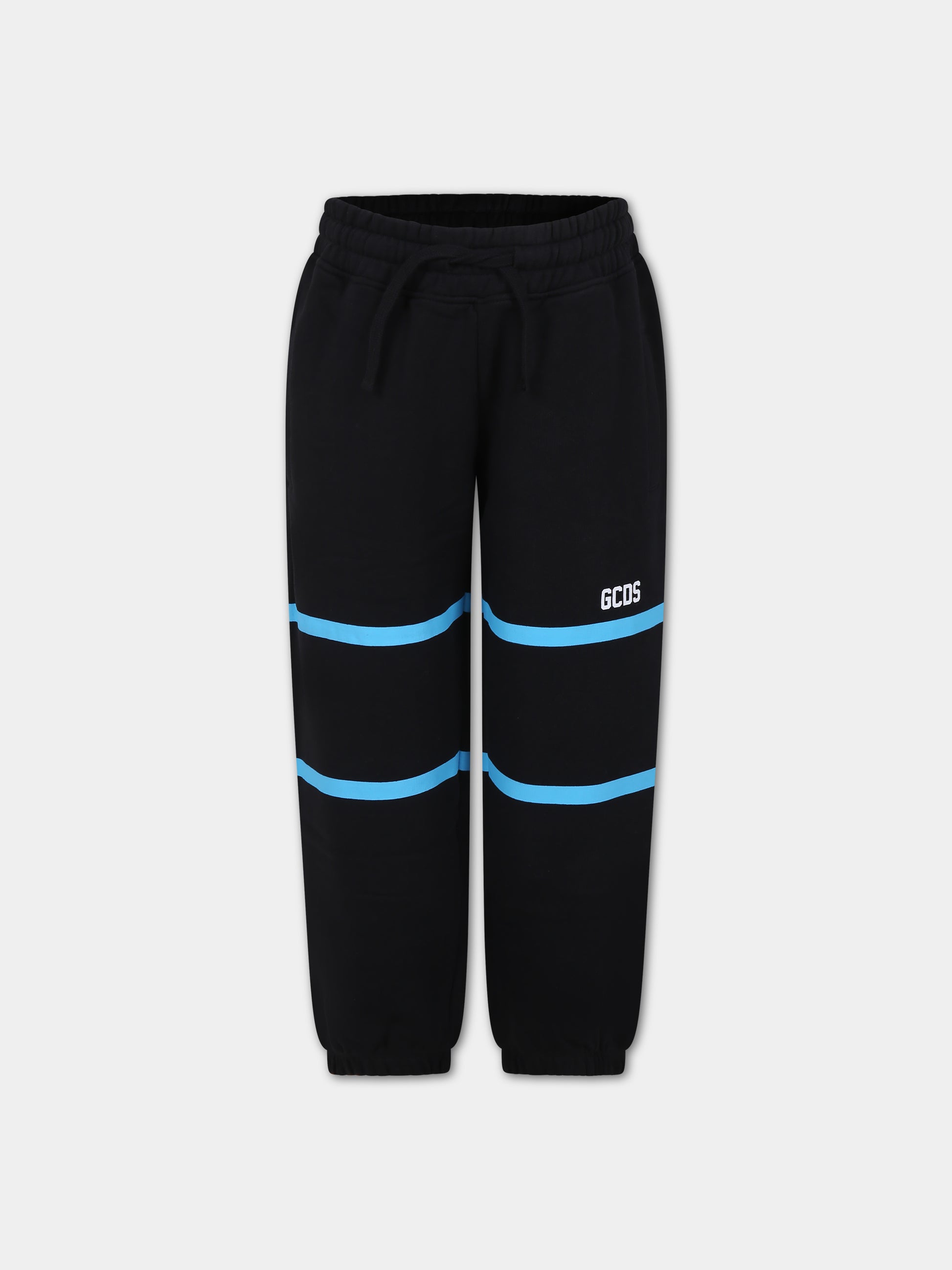 Pantaloni neri per bambini con logo,Gcds Kids,DNP00E LCA52 85989