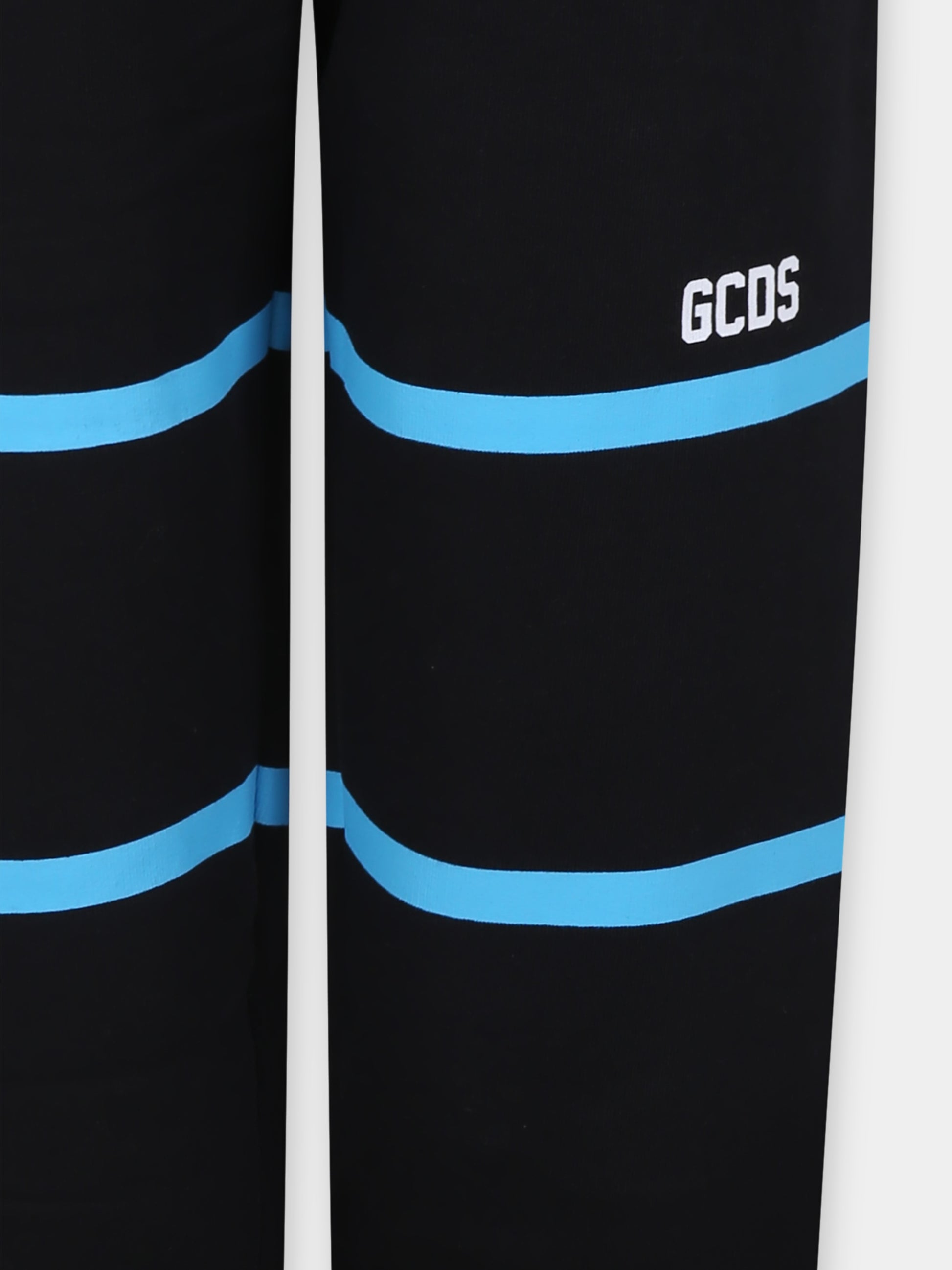 Pantaloni neri per bambini con logo,Gcds Kids,DNP00E LCA52 85989