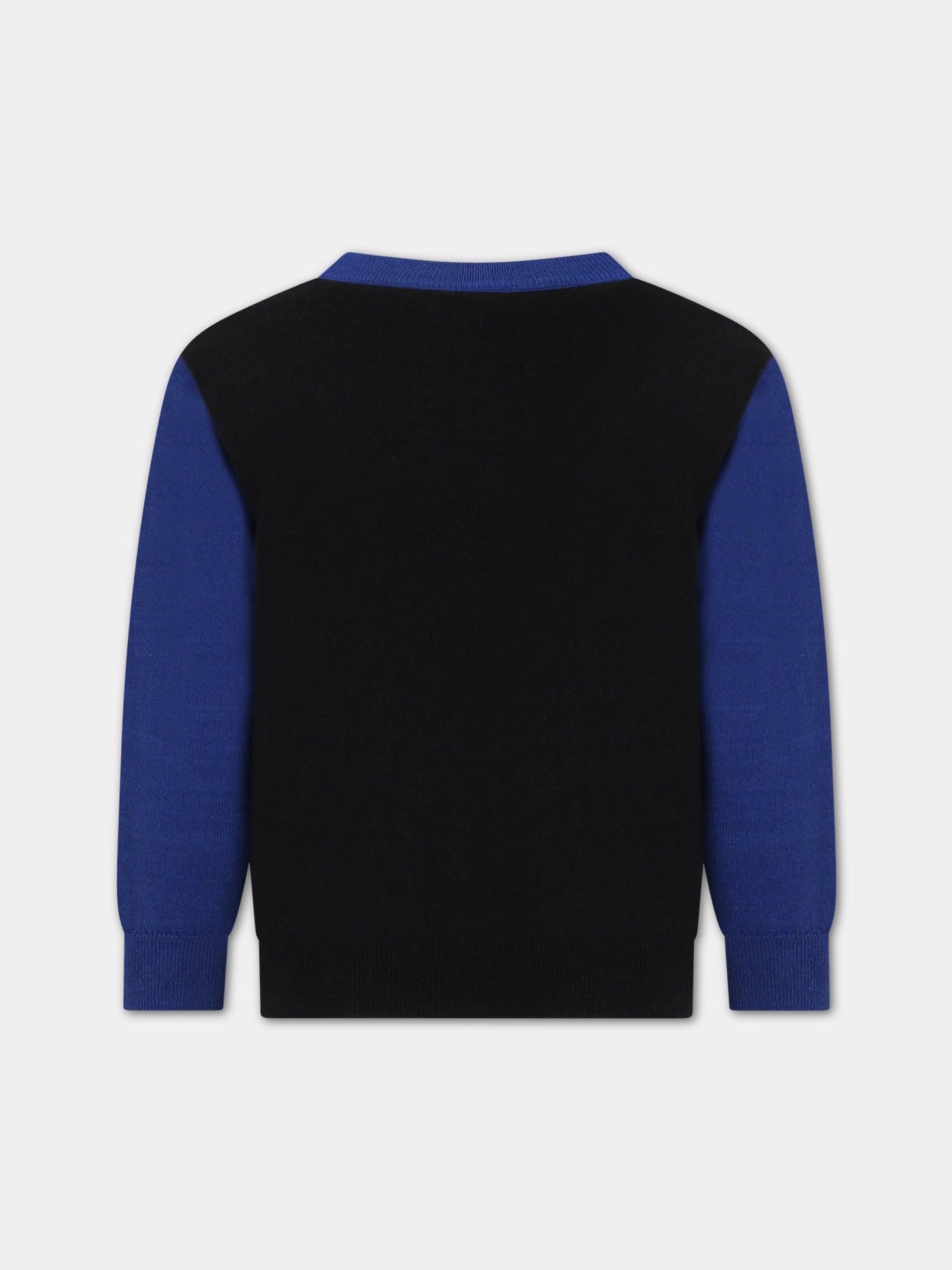 Maglione blu per bambino con Teddy Bear e skateboard,Moschino Kids,HQW00J LHE43 40457
