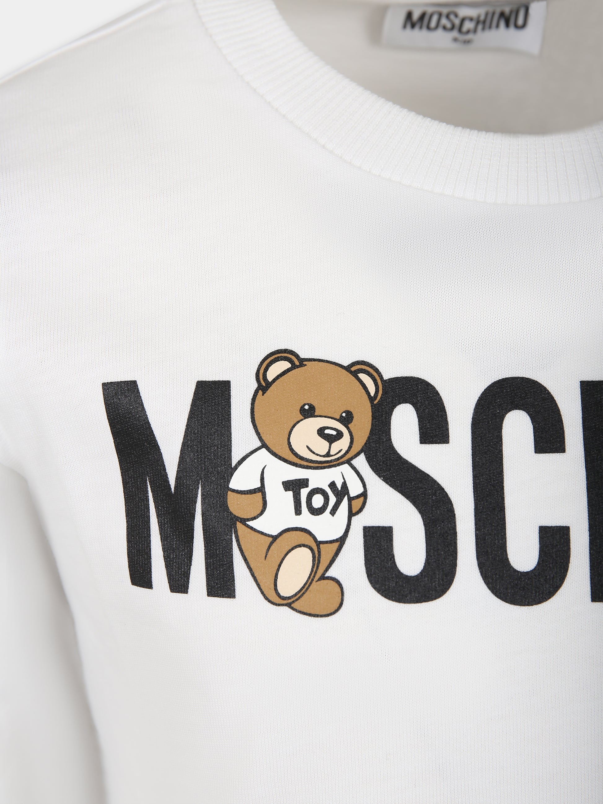T-shirt bianca per bambina con Teddy Bears,Moschino Kids,HUO00R LAA20 10101