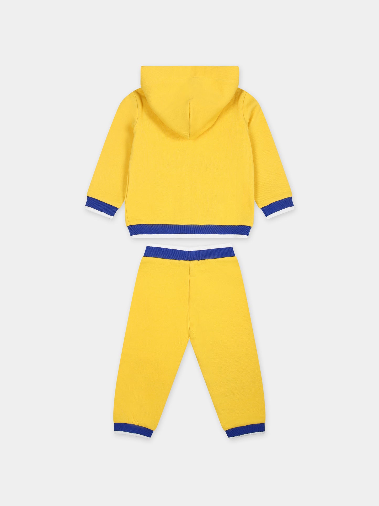 Completo giallo per neonato con Teddy Bear e logo,Moschino Kids,MUK04J LCA15 50082