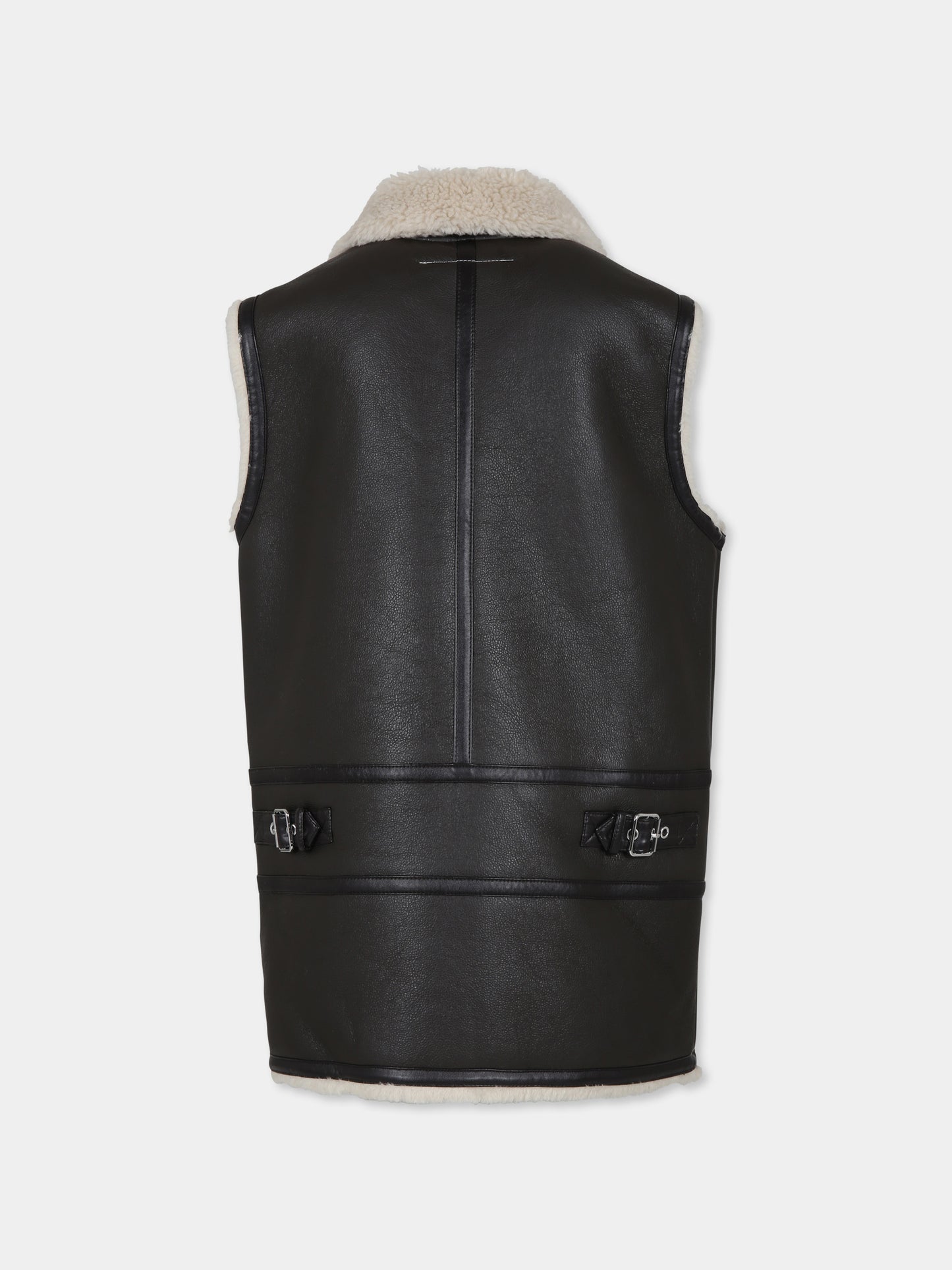 Gilet marrone per bambini con logo,Mm6 Maison Margiela,M60634 MM03C MM6J91U M6706