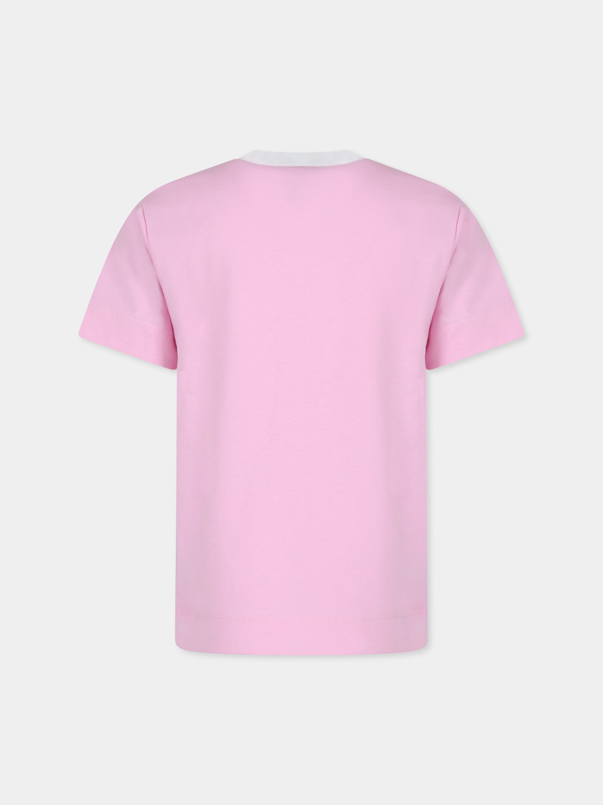 T-shirt rosa per bambina con logo,Marni Kids,M01228 M00L9 MT178U 0M345