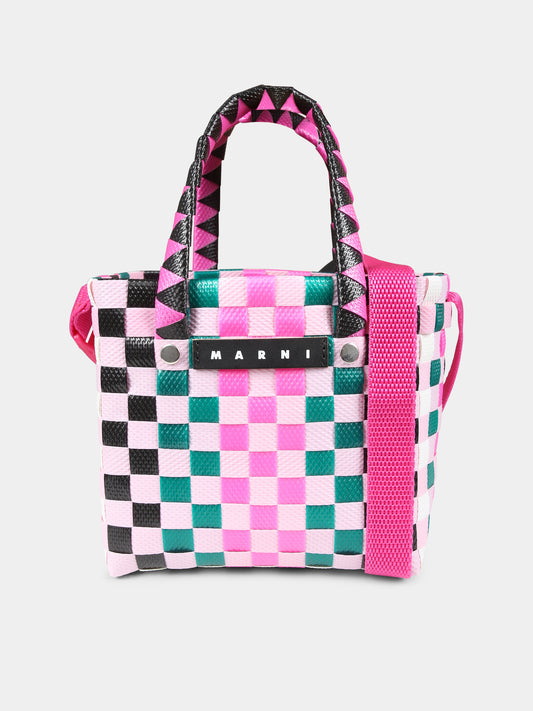 Borsa multicolor per bambina con logo,Marni Kids,M01293 M00IW MW55F 0MC49