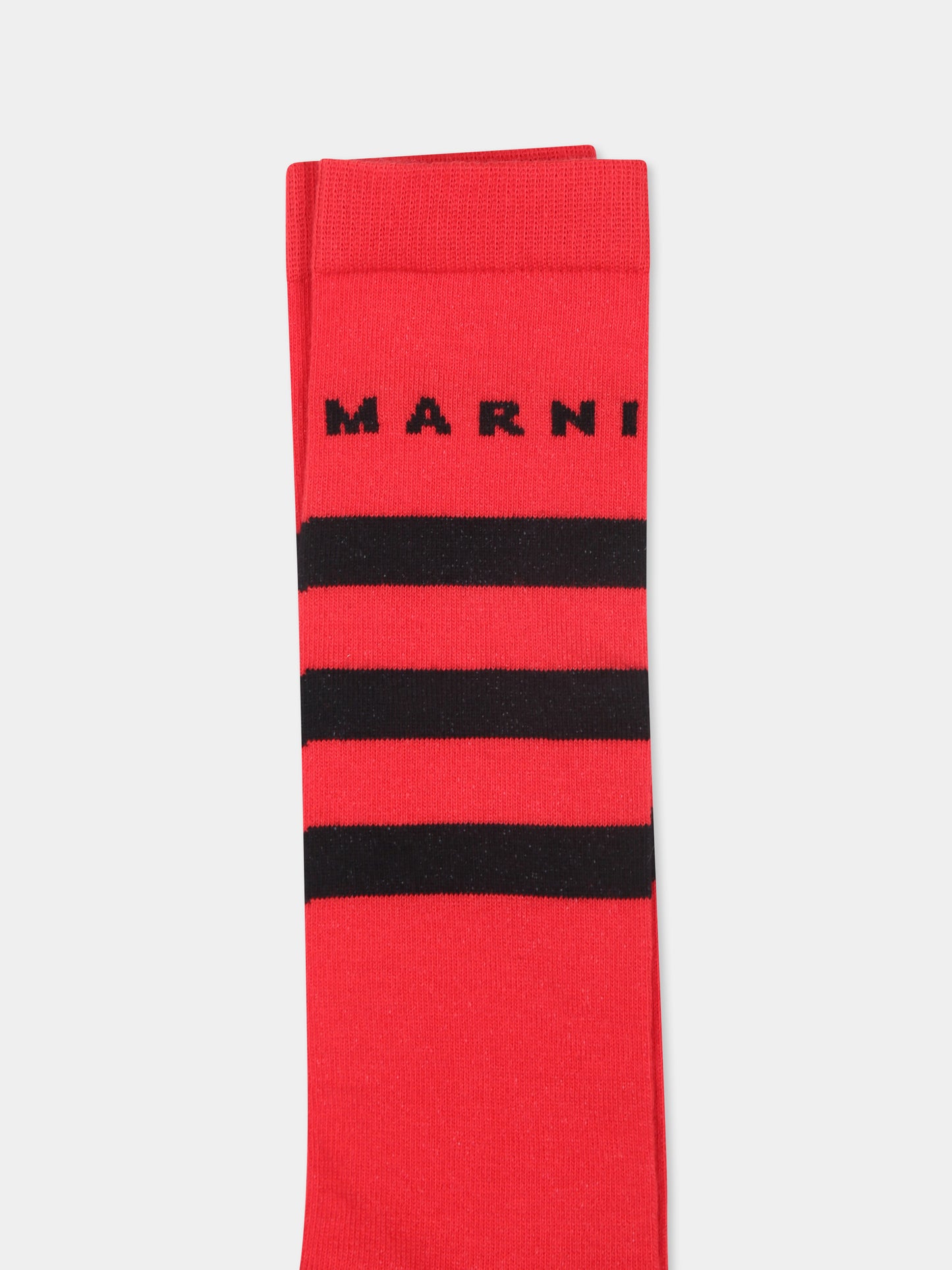 Calze rosse per bambini con logo,Marni Kids,M01242 M00RB MZ32U 0M416