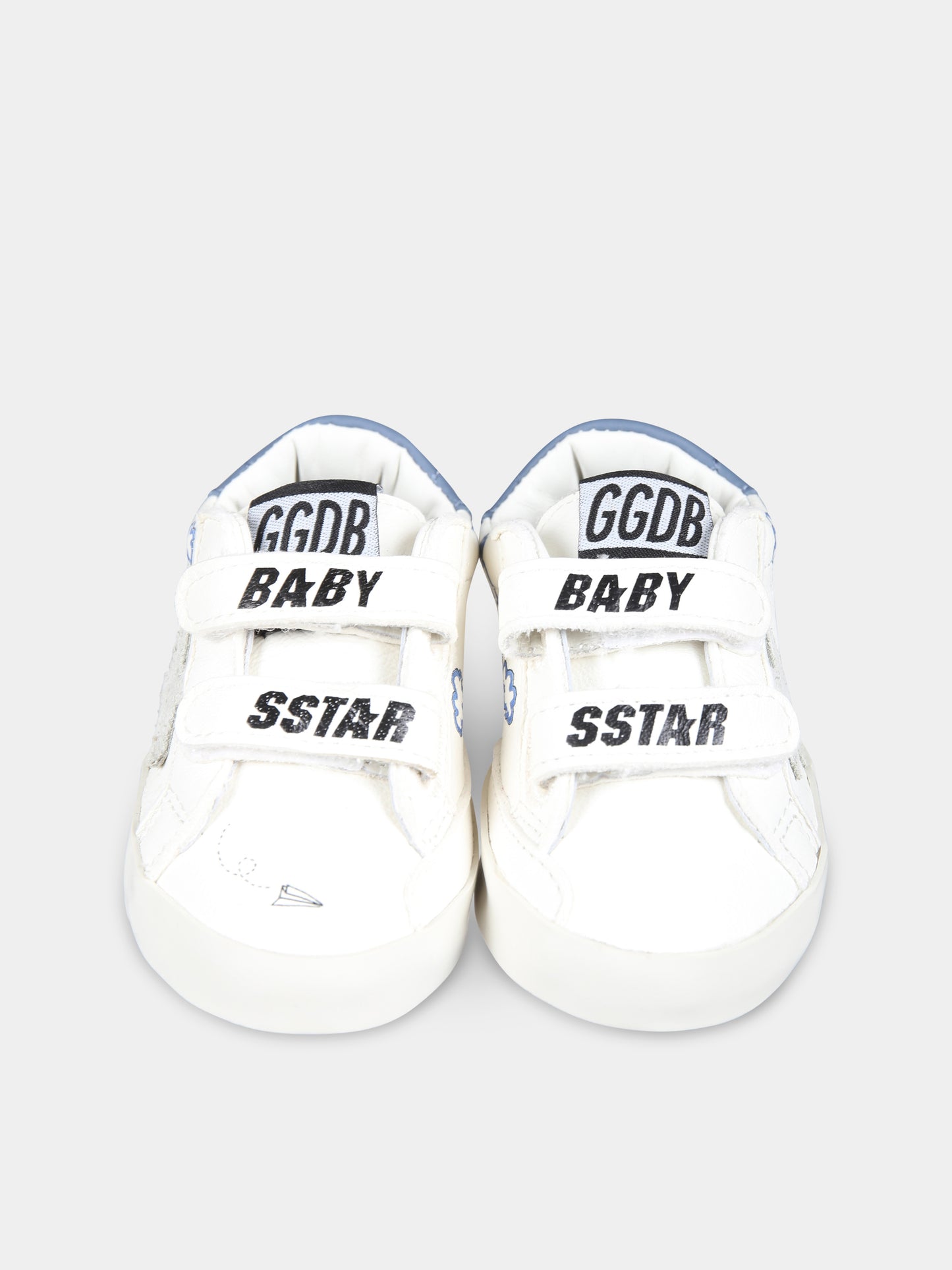 Sneakers bianche per neonato con stella,Golden Goose,GIF00166 F006234 10509