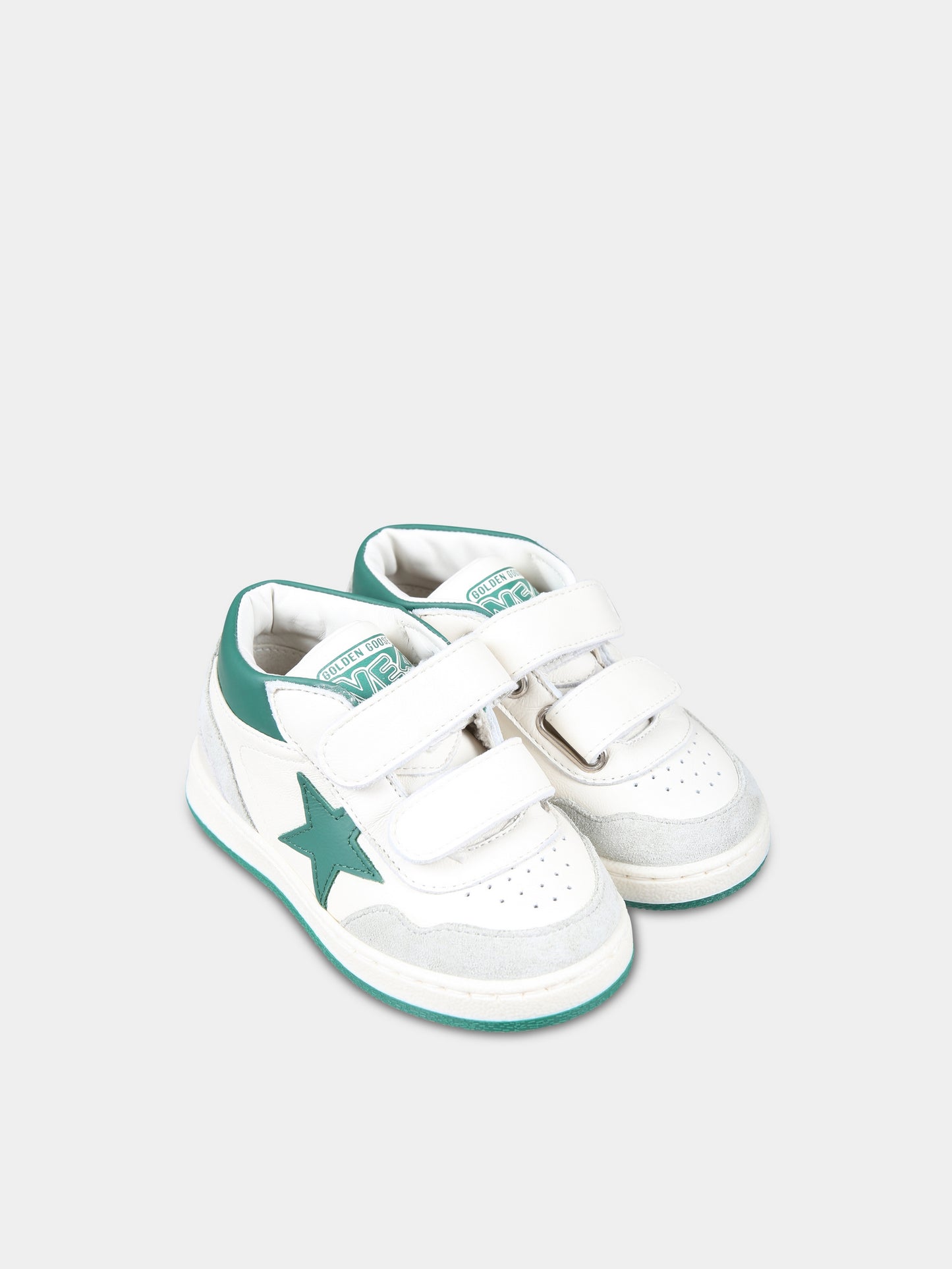 Sneakers June bianche per bambini con stella,Golden Goose,GJF00773 F006244 10802